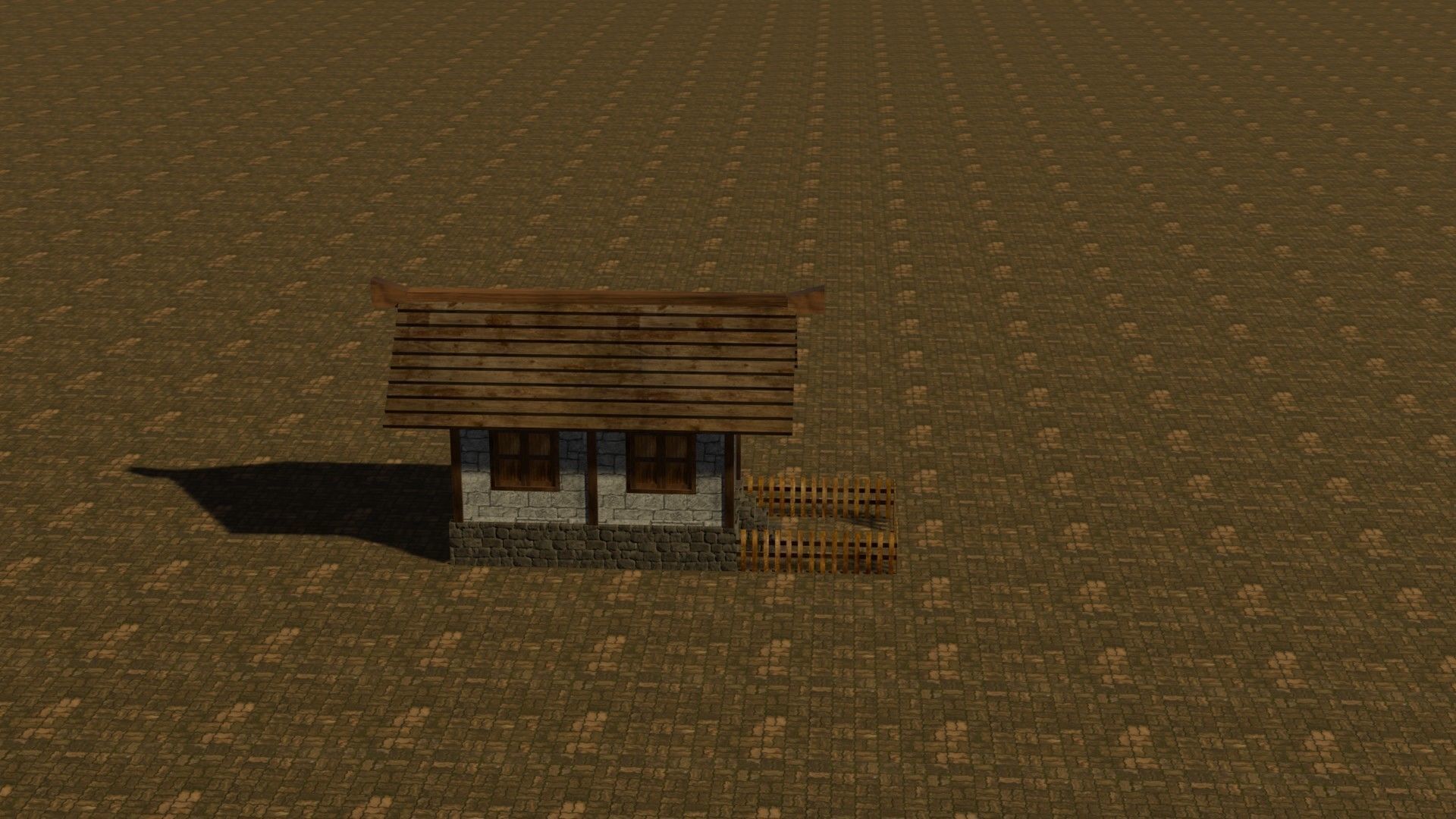 Medieval House Free low-poly 3D model_6