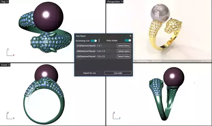 Rings tiger 3D print model