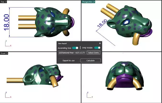 Bracelet tiger 3D print model