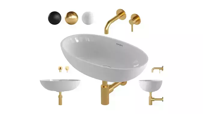 SHELL Countertop Basin and Y Basin Mixer by OMNIRES