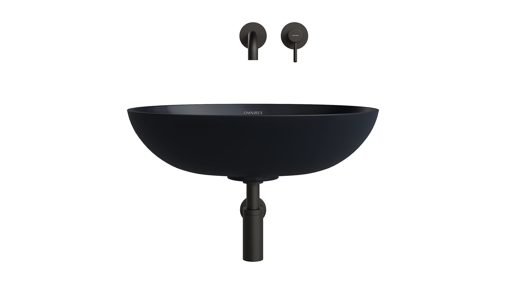 SHELL Countertop Basin and Y Basin Mixer by OMNIRES 3D model_6