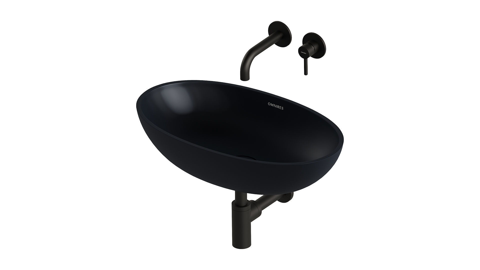 SHELL Countertop Basin and Y Basin Mixer by OMNIRES 3D model_12