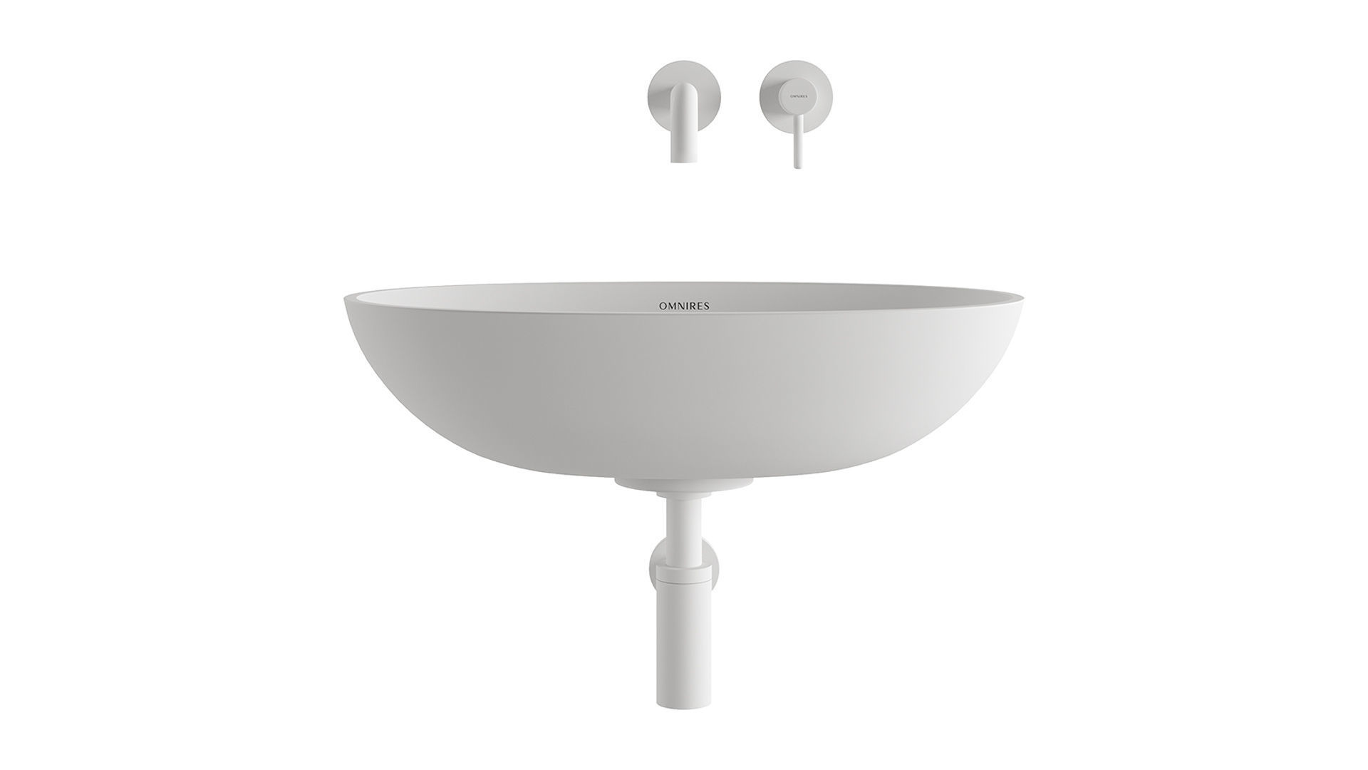 SHELL Countertop Basin and Y Basin Mixer by OMNIRES 3D model_7