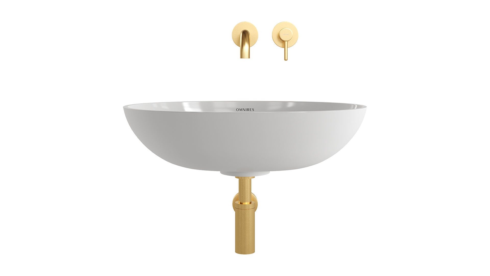 SHELL Countertop Basin and Y Basin Mixer by OMNIRES 3D model_5