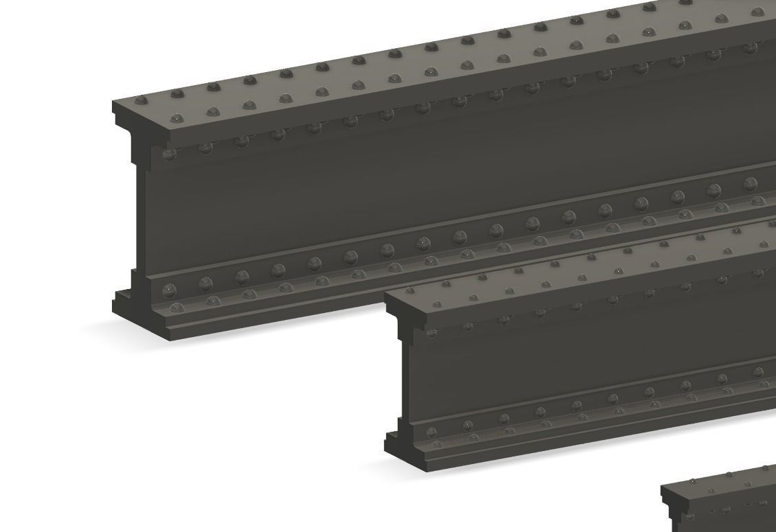 Modelling Riveted Steel Beams for Scratch Building 3D Design 3D print model_1