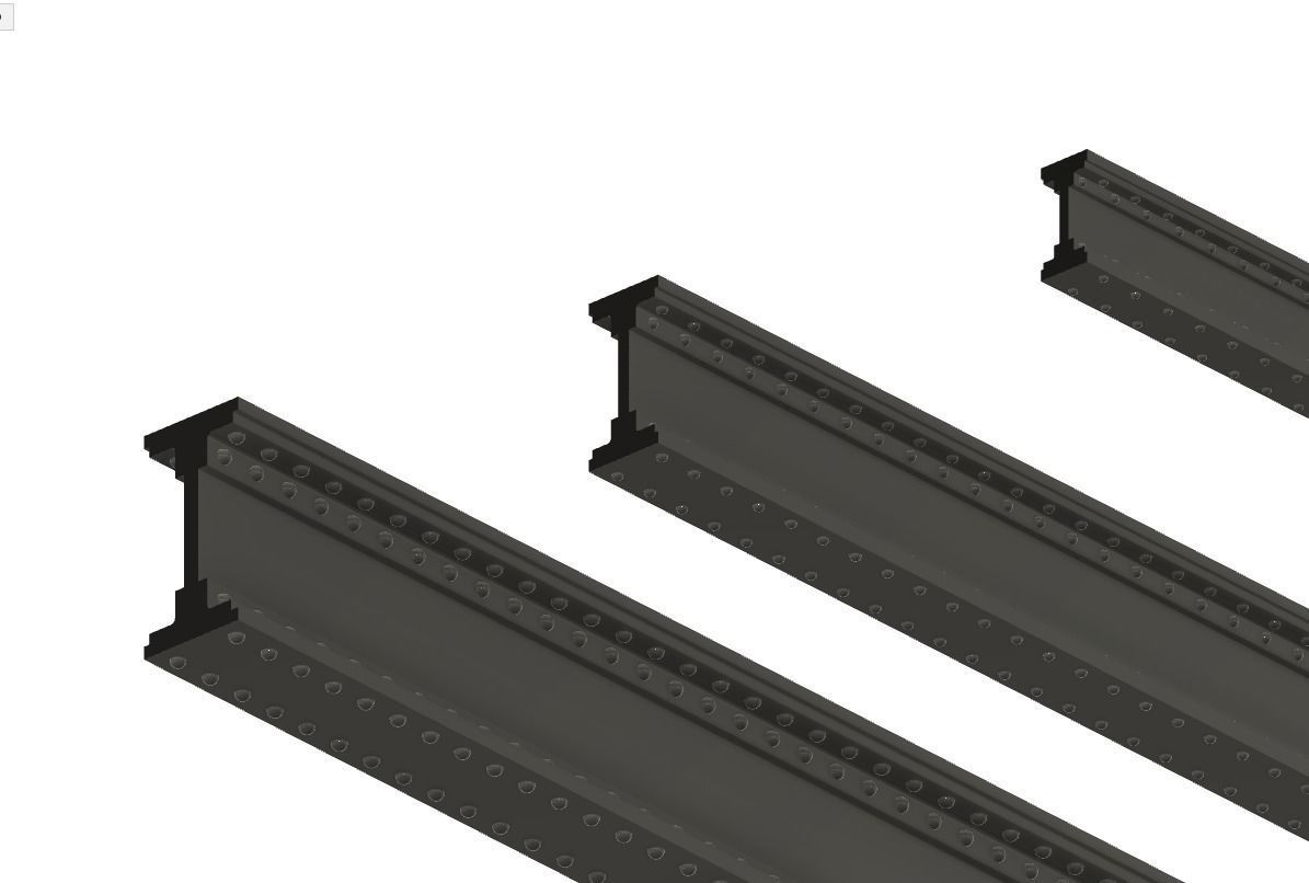Modelling Riveted Steel Beams for Scratch Building 3D Design 3D print model_2