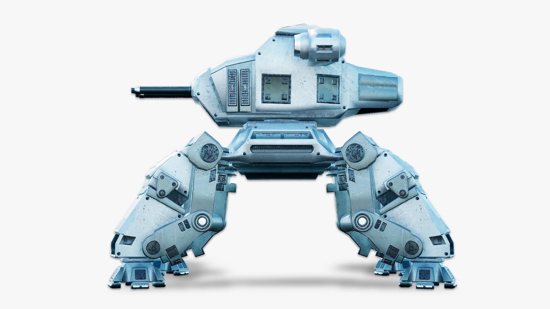 Obliterator - Heavy Battle Mech Low-poly 3D model_2