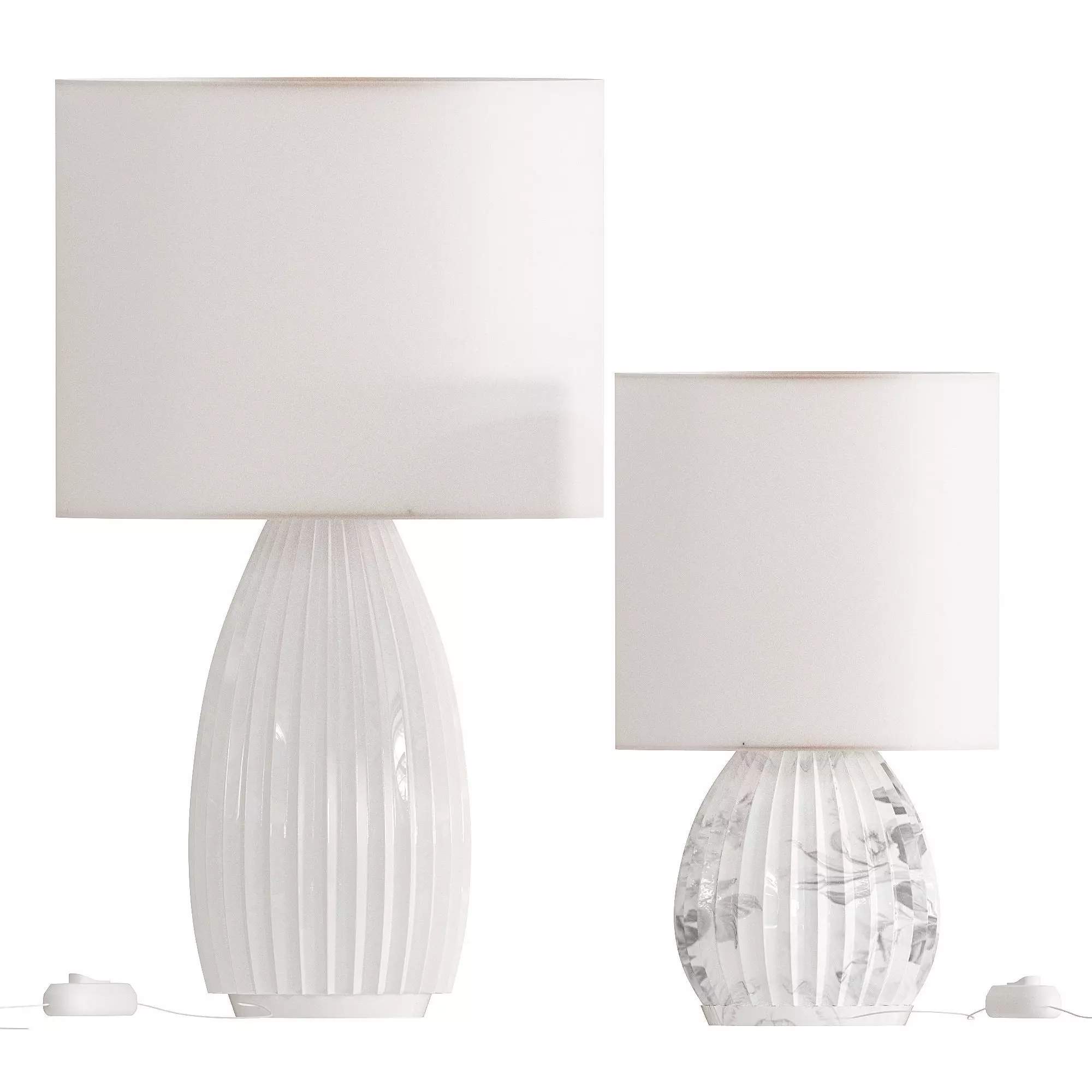 West Elm Sanibel Ceramic Table Lamps 3D model_0