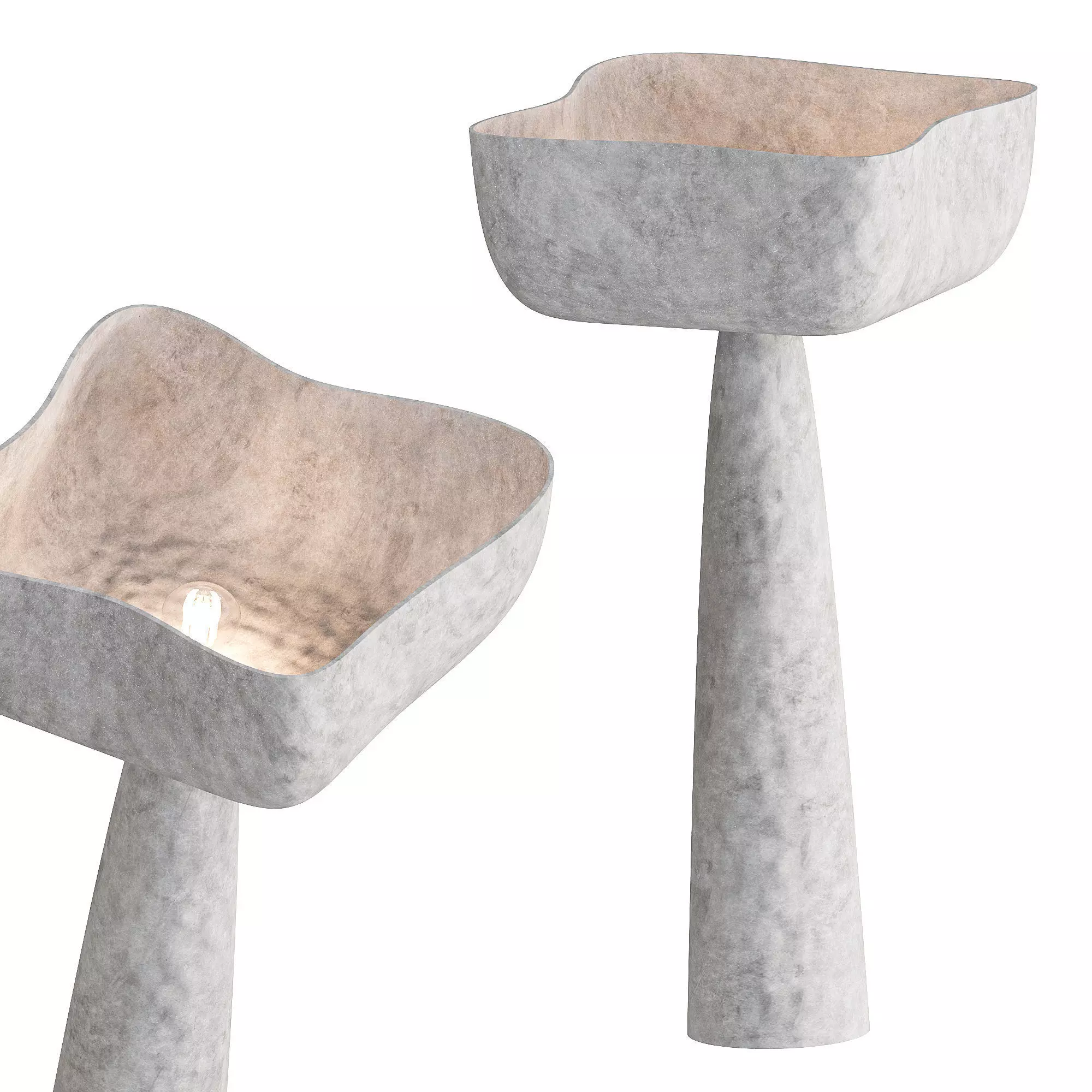 Eole floor lamp Floor lamp in plaster 3D model_0