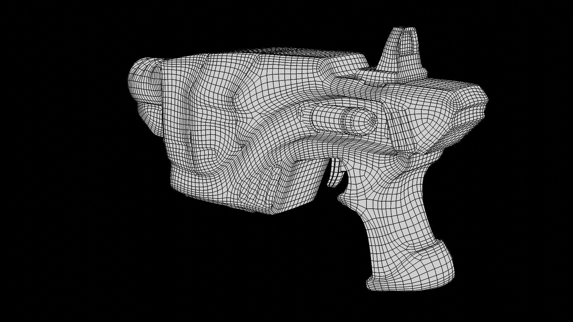 SCI-FI Futuristic Guns Pistols TEXTURED GAME READY 3D Low-poly 3D model_7