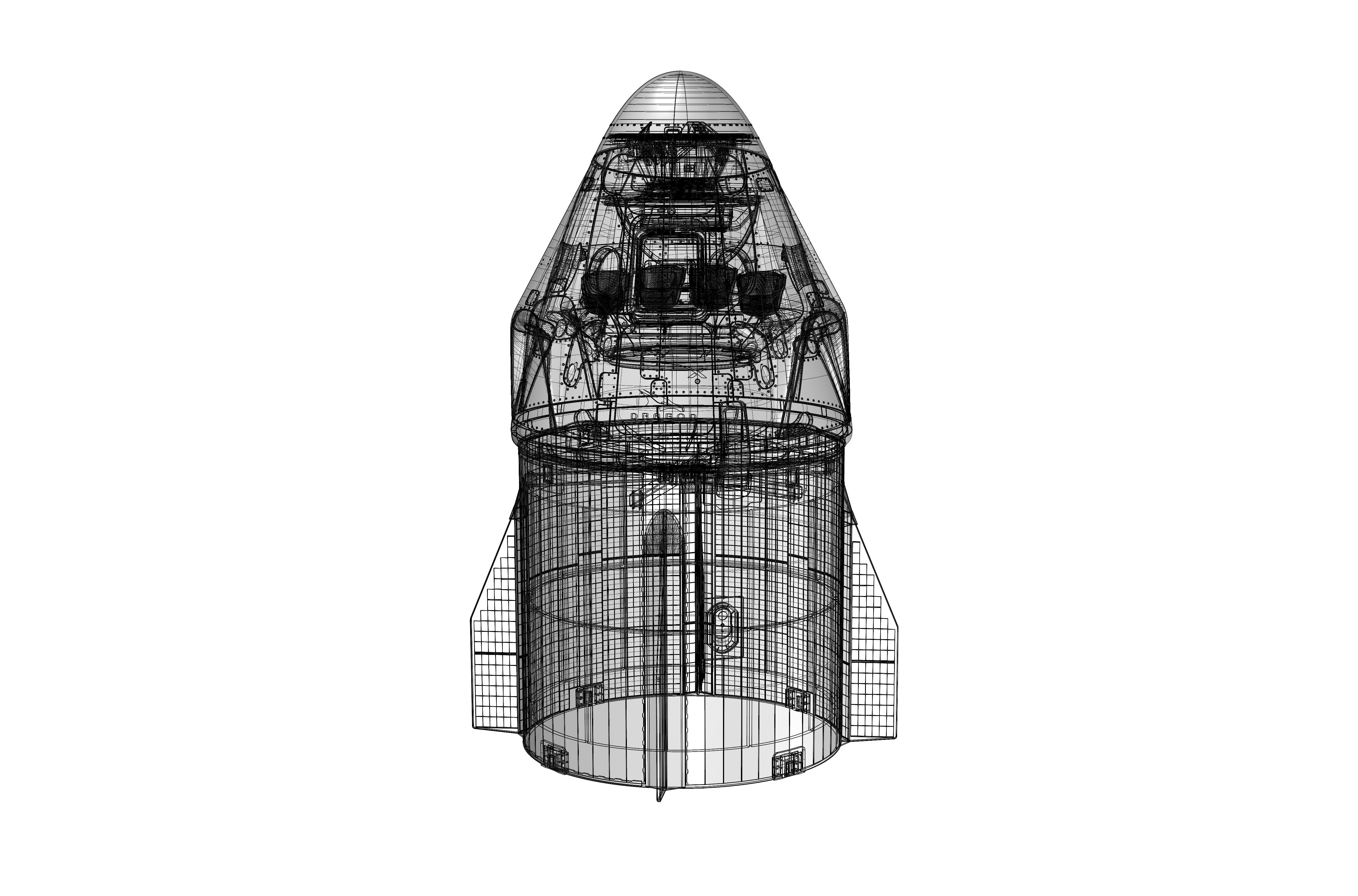 spacex crew dragon 3D model_8