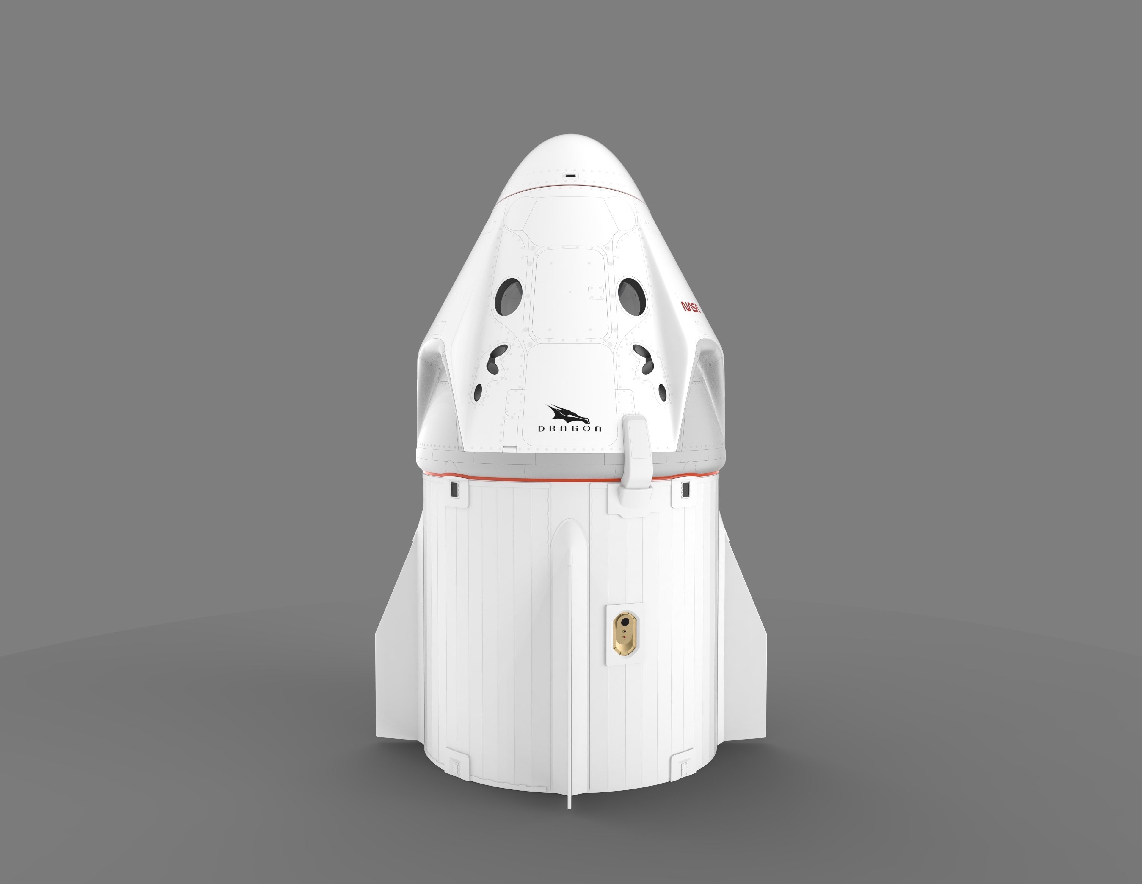 spacex crew dragon 3D model_6