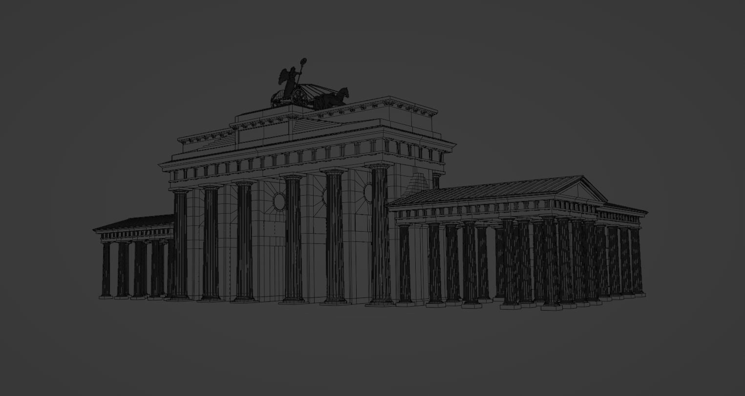 Brandenburg Gate 3D model_7