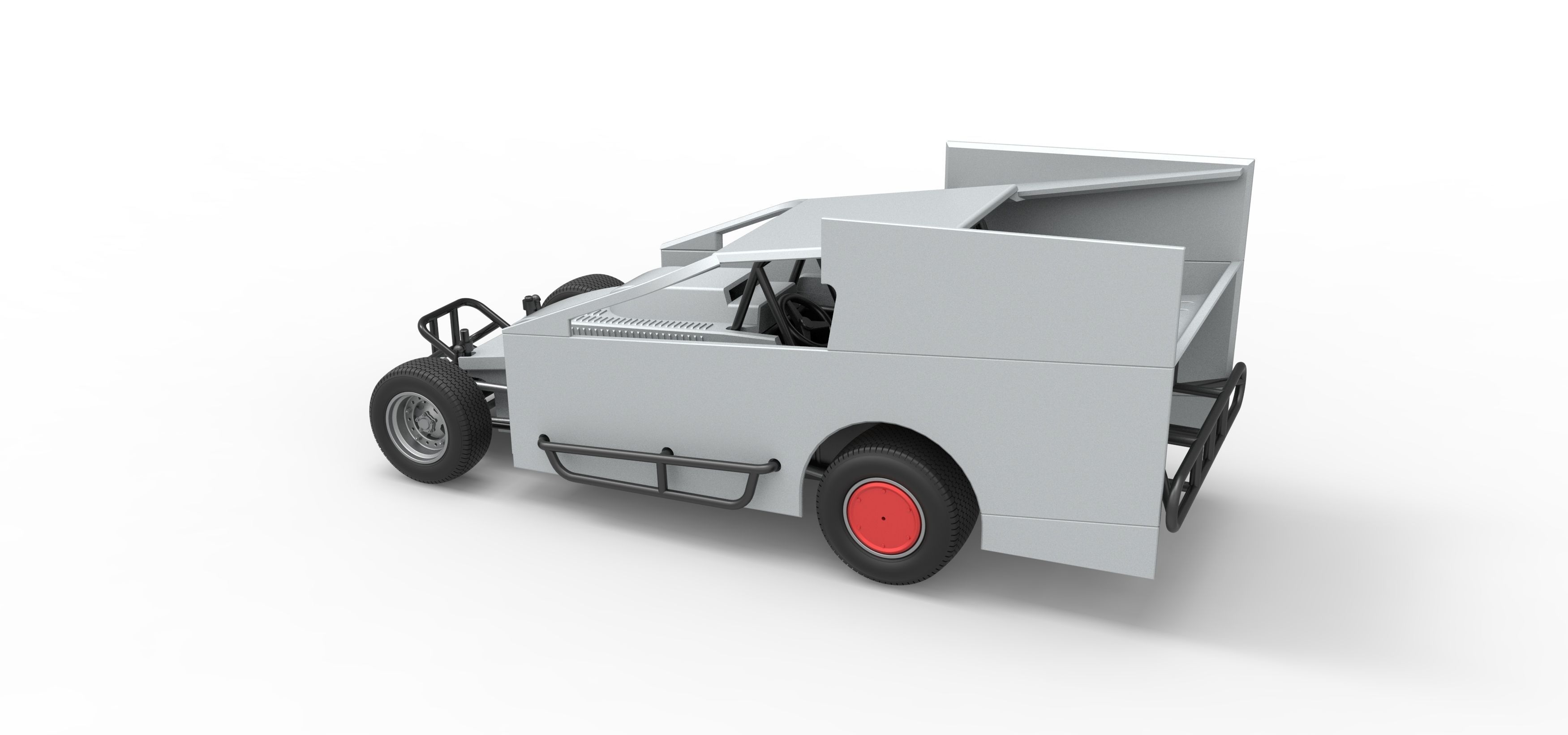 Northeast Outlaw Dirt Modified stock car Scale 1 to 25 3D print model_12