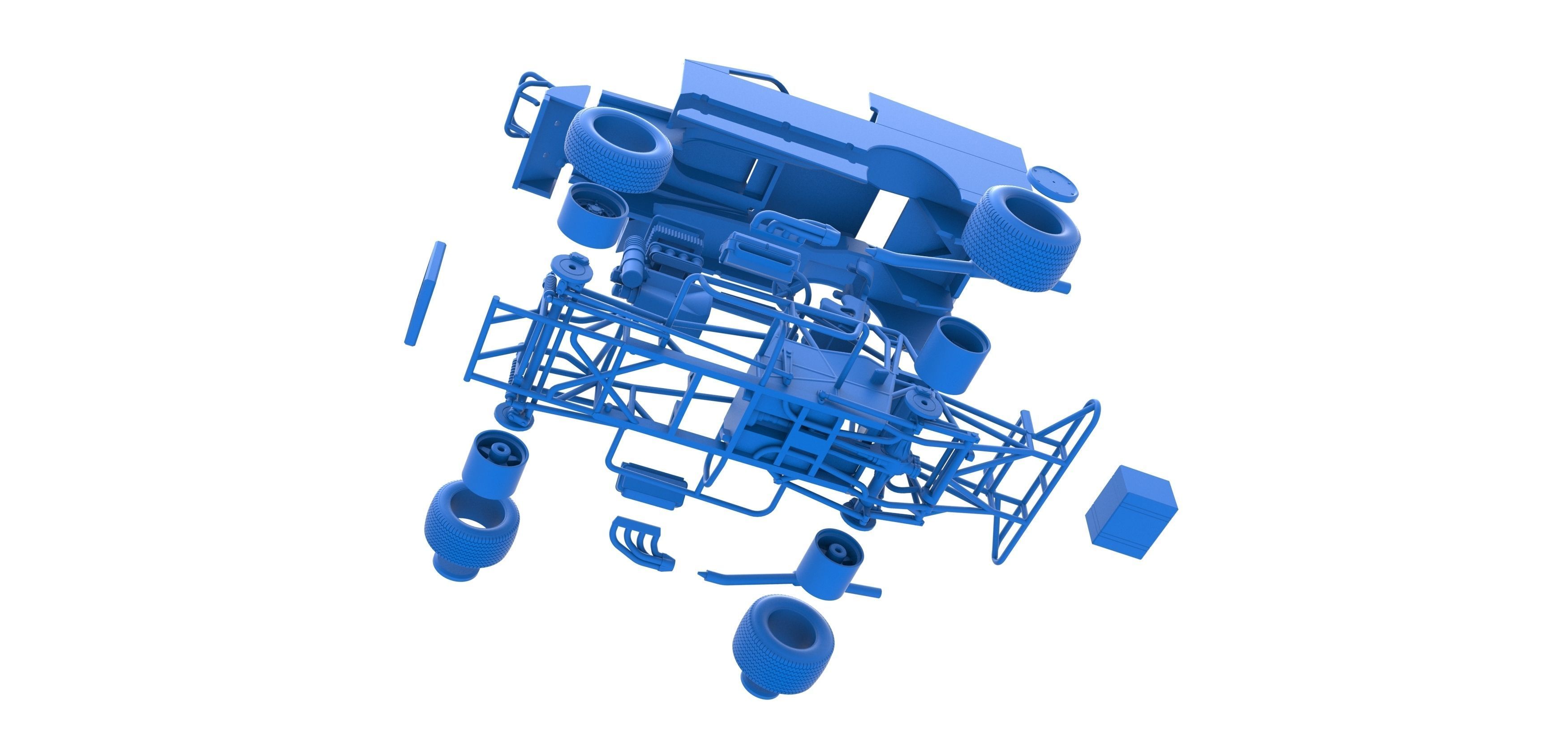 Northeast Outlaw Dirt Modified stock car Scale 1 to 25 3D print model_57