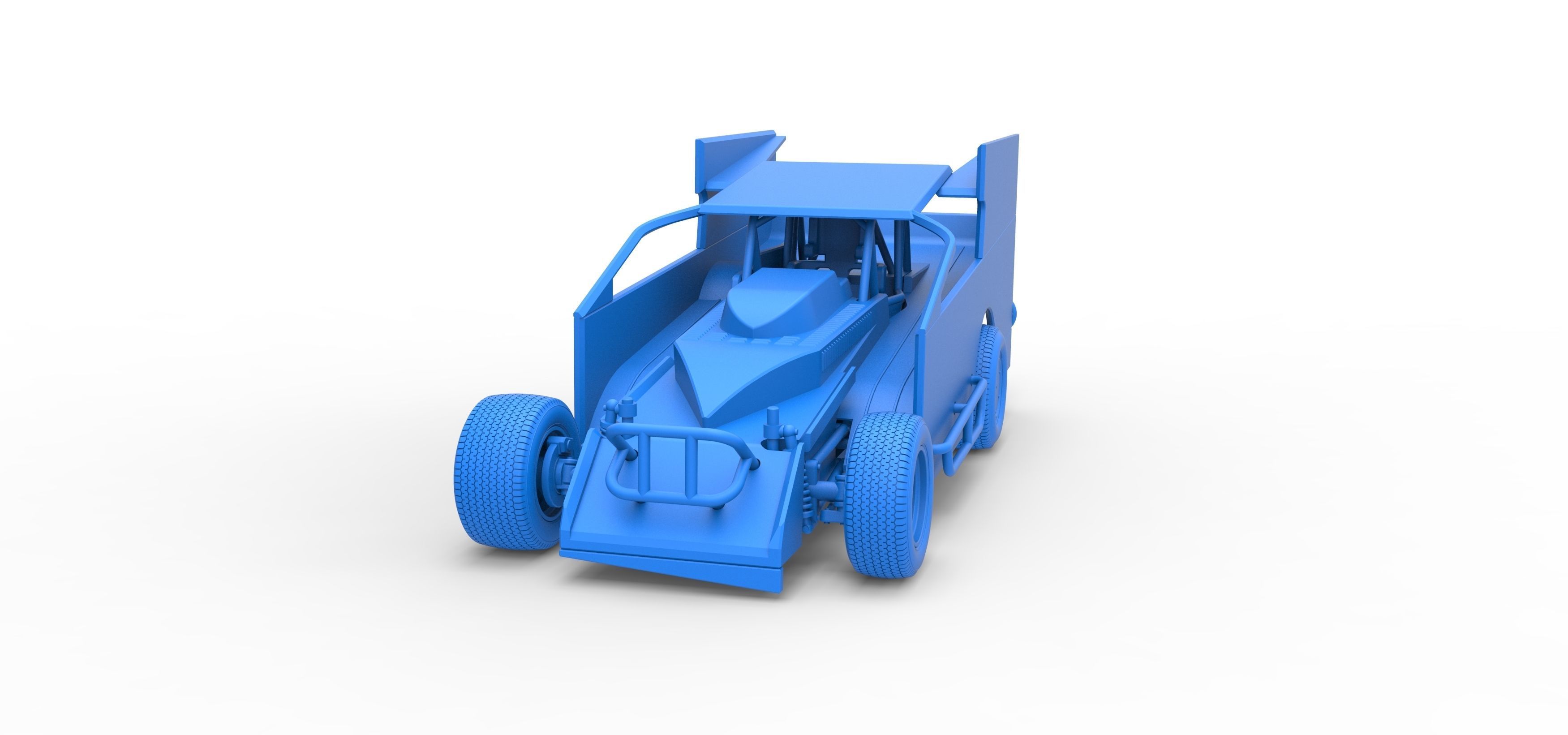 Northeast Outlaw Dirt Modified stock car Scale 1 to 25 3D print model_28