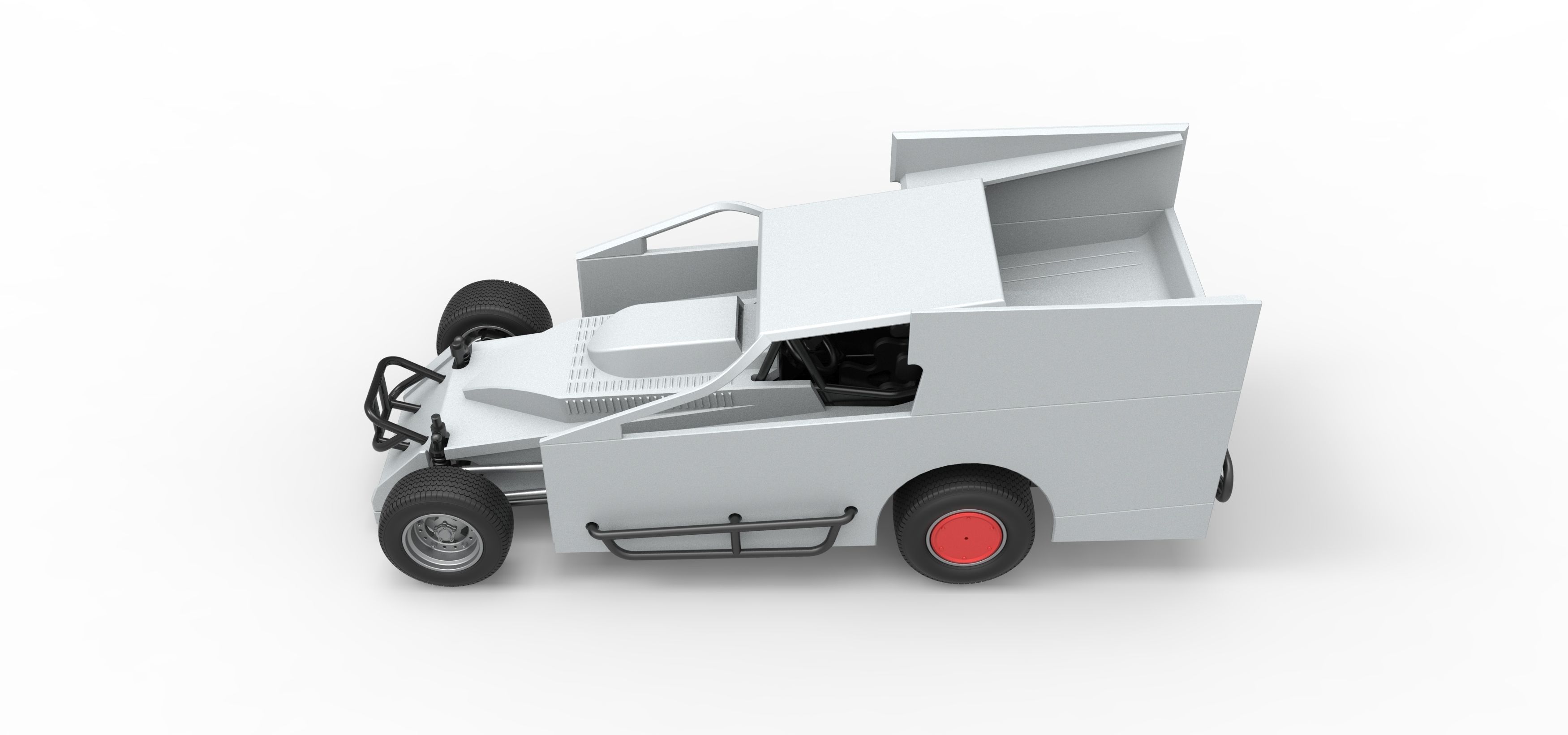 Northeast Outlaw Dirt Modified stock car Scale 1 to 25 3D print model_10