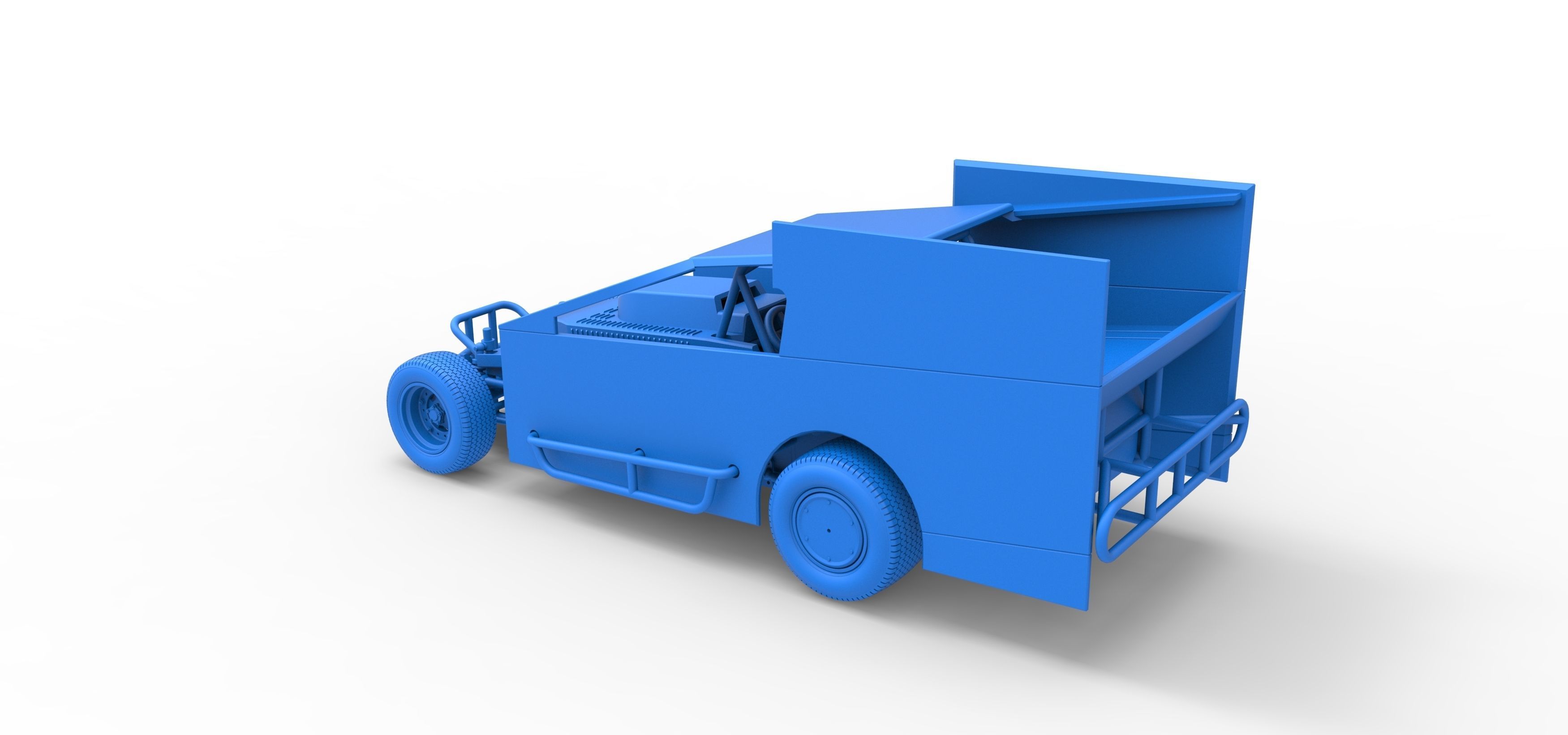 Northeast Outlaw Dirt Modified stock car Scale 1 to 25 3D print model_39