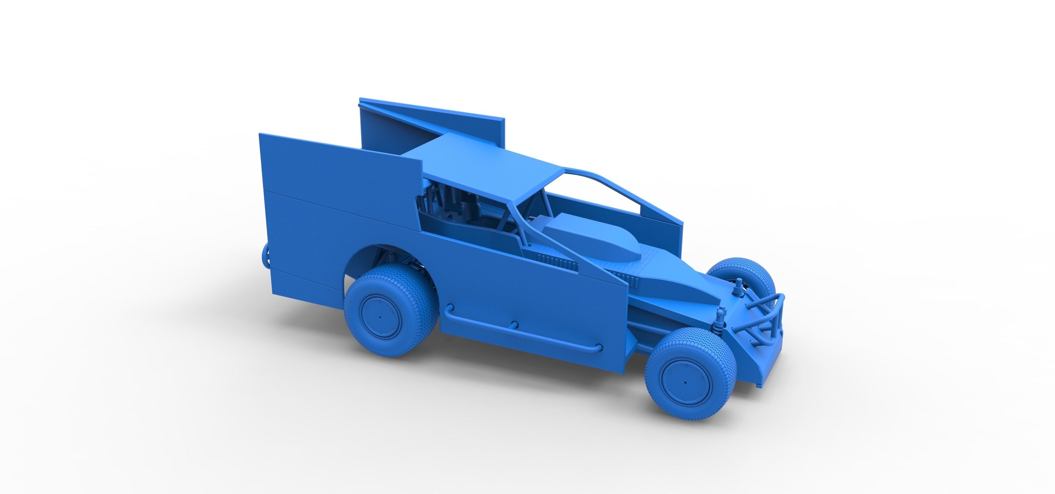 Northeast Outlaw Dirt Modified stock car Scale 1 to 25 3D print model_51