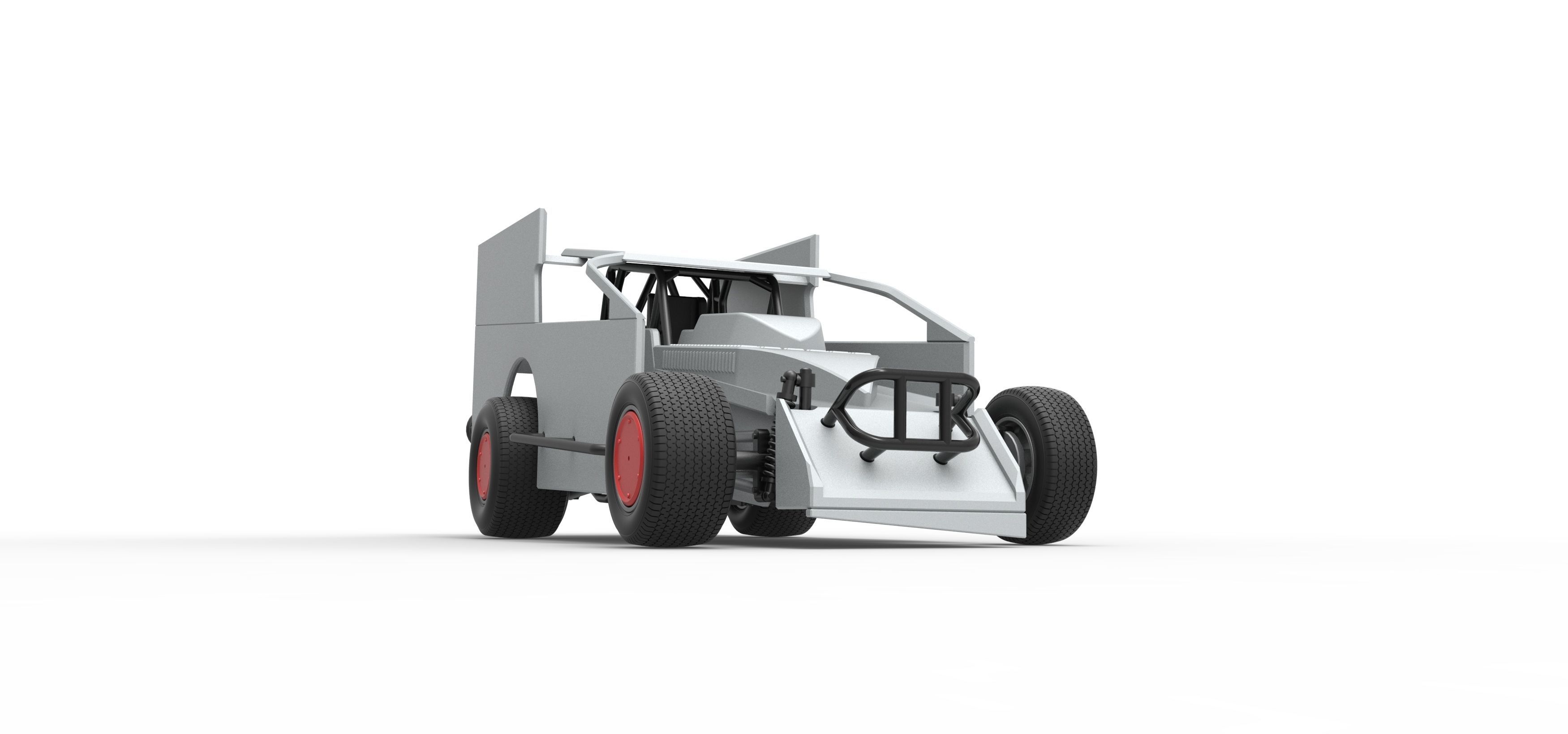 Northeast Outlaw Dirt Modified stock car Scale 1 to 25 3D print model_27