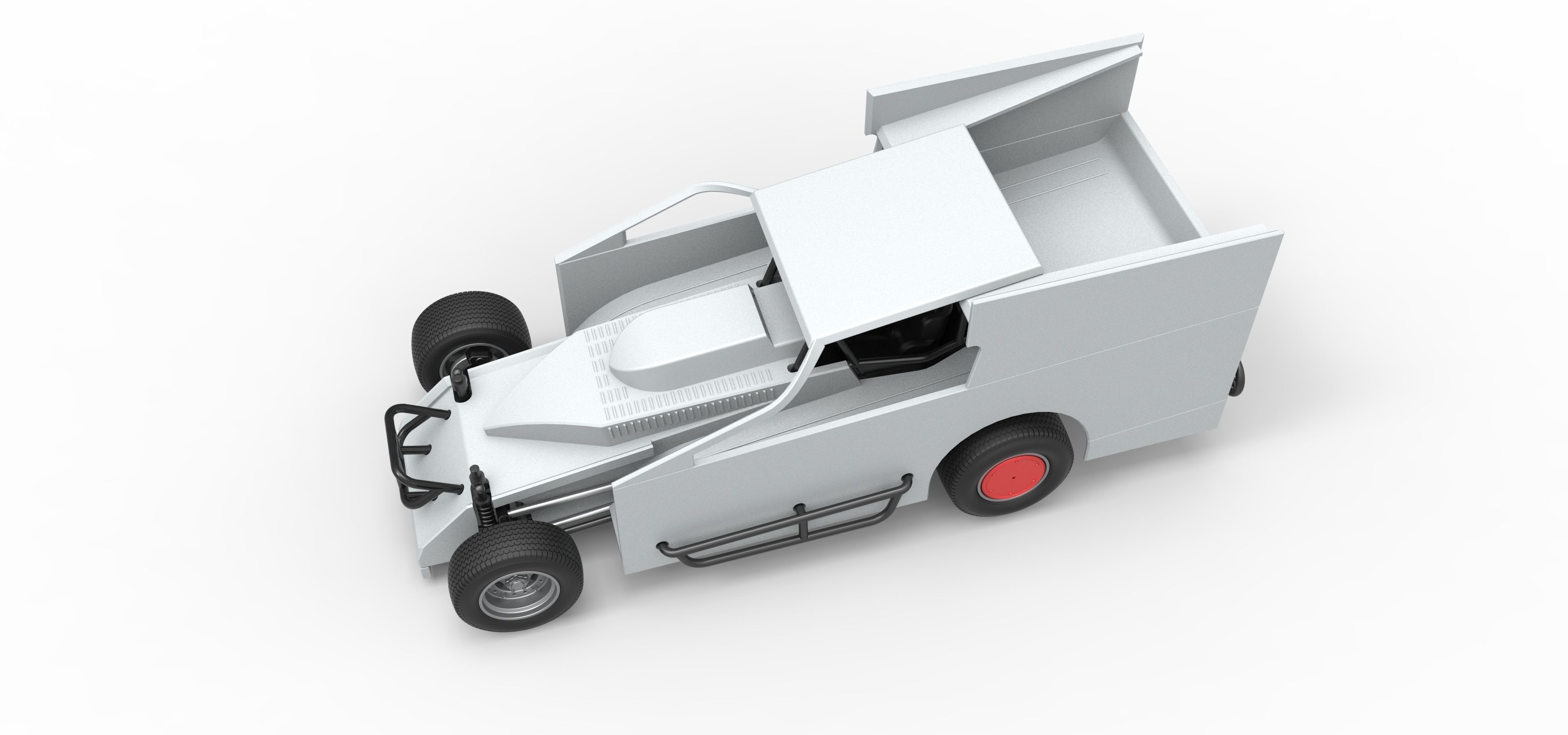 Northeast Outlaw Dirt Modified stock car Scale 1 to 25 3D print model_8