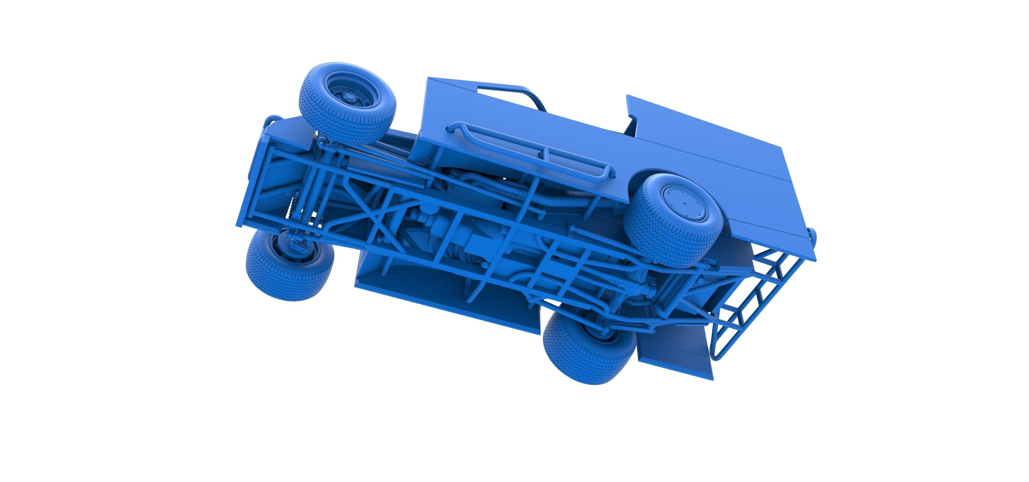 Northeast Outlaw Dirt Modified stock car Scale 1 to 25 3D print model_34