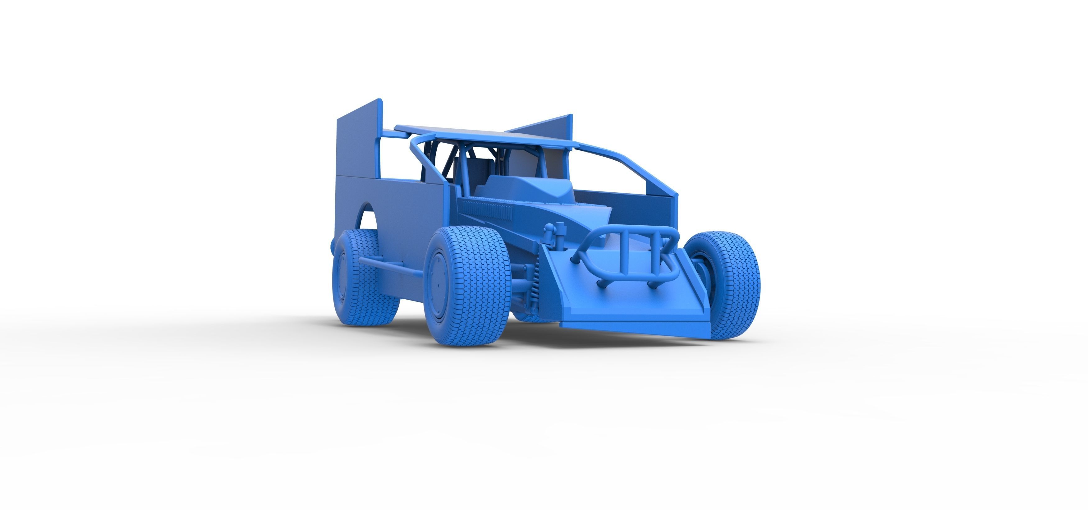 Northeast Outlaw Dirt Modified stock car Scale 1 to 25 3D print model_54