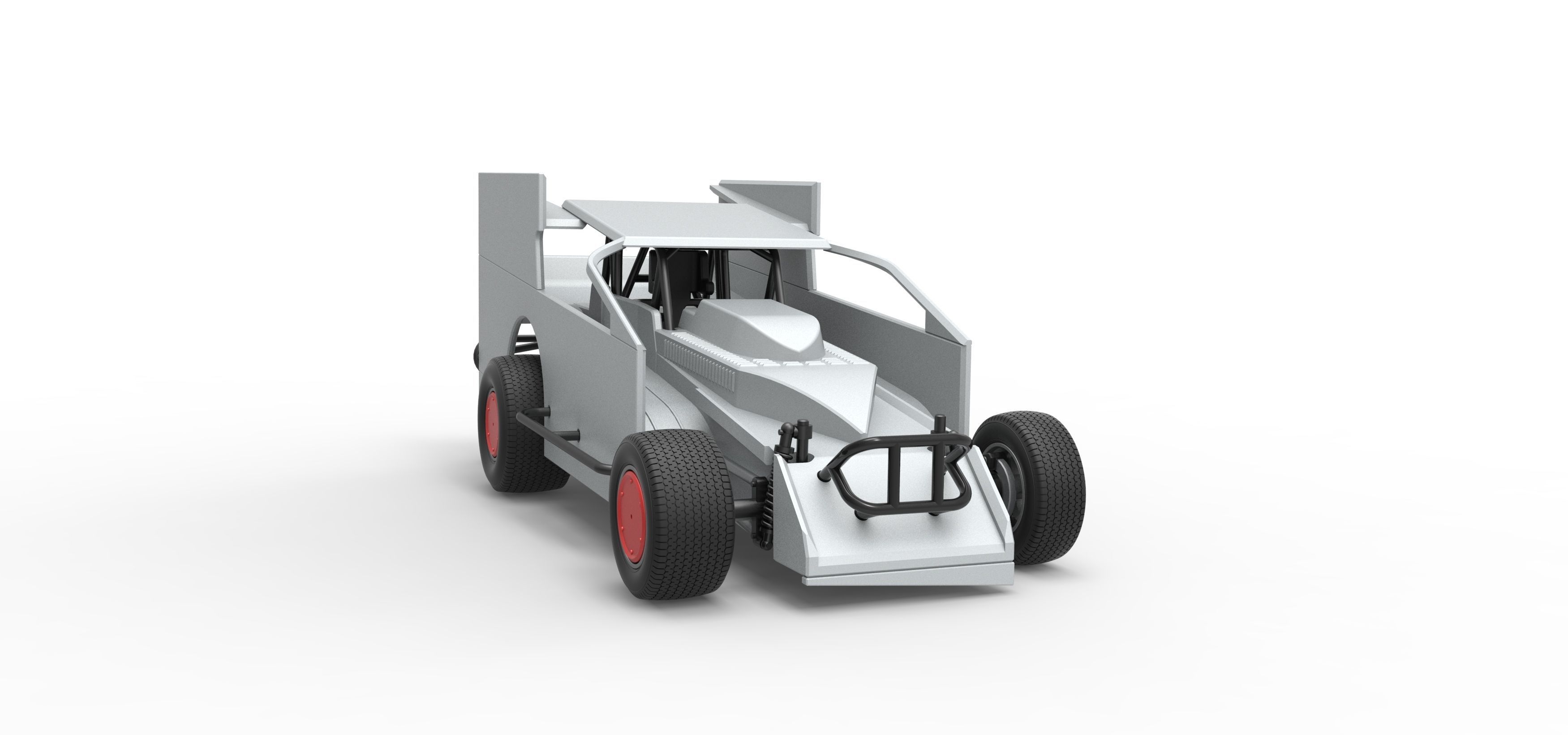 Northeast Outlaw Dirt Modified stock car Scale 1 to 25 3D print model_26