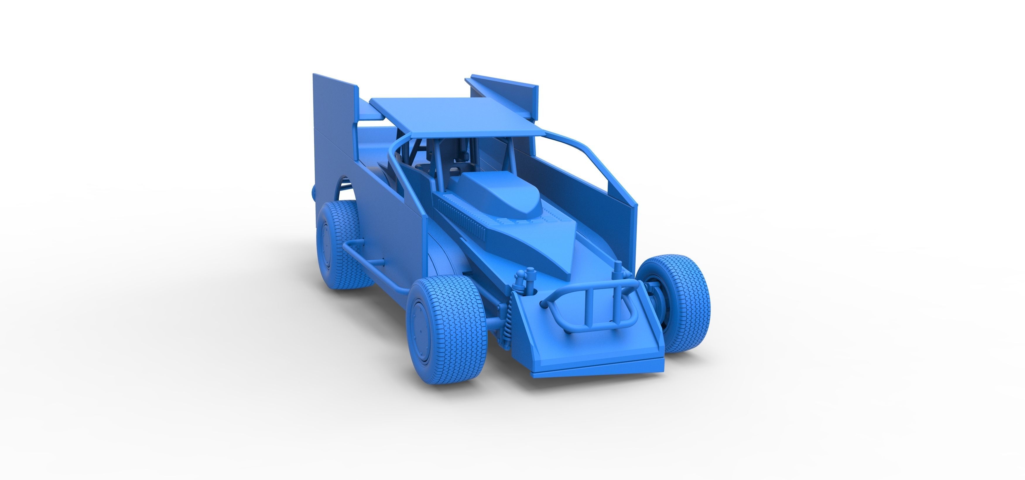 Northeast Outlaw Dirt Modified stock car Scale 1 to 25 3D print model_53