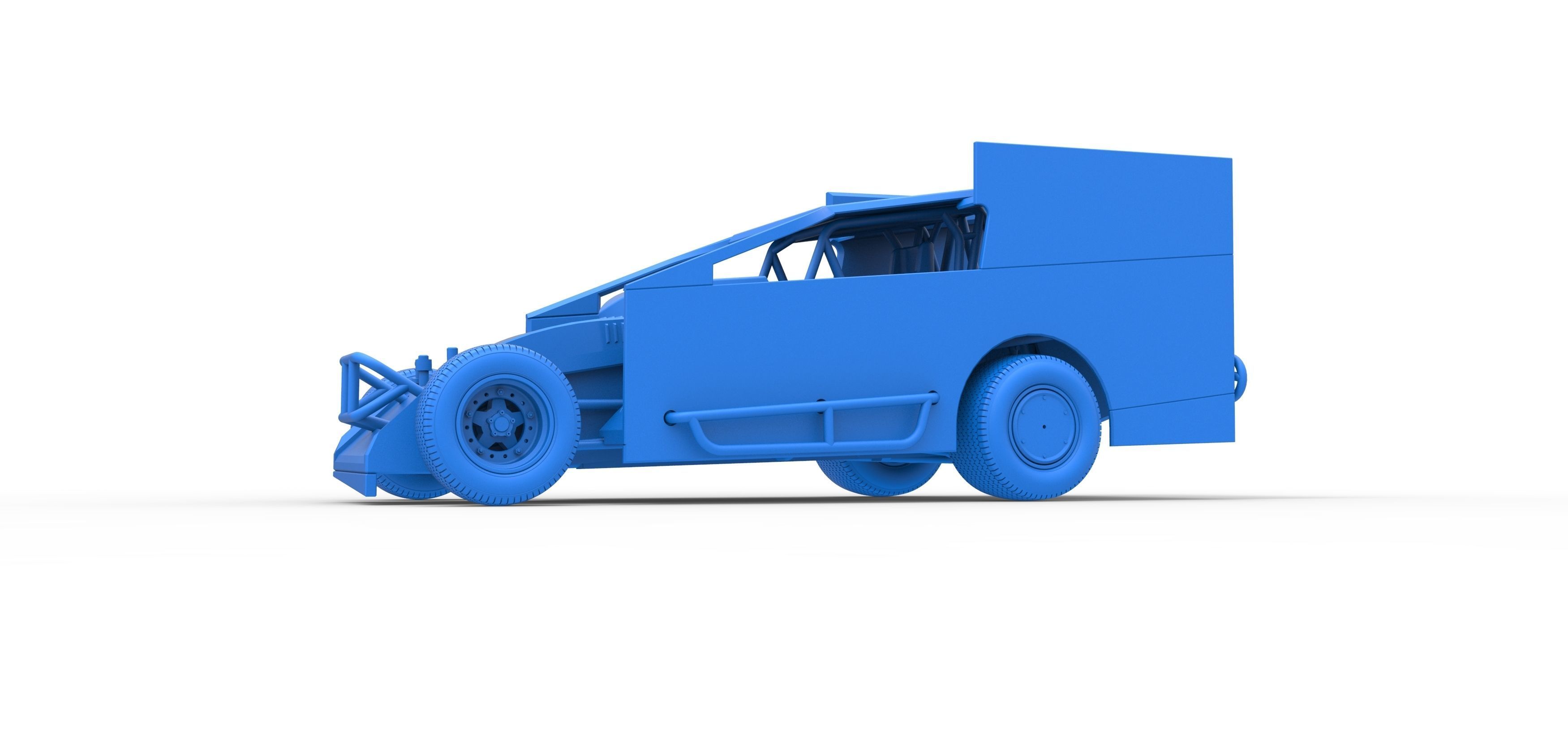 Northeast Outlaw Dirt Modified stock car Scale 1 to 25 3D print model_33