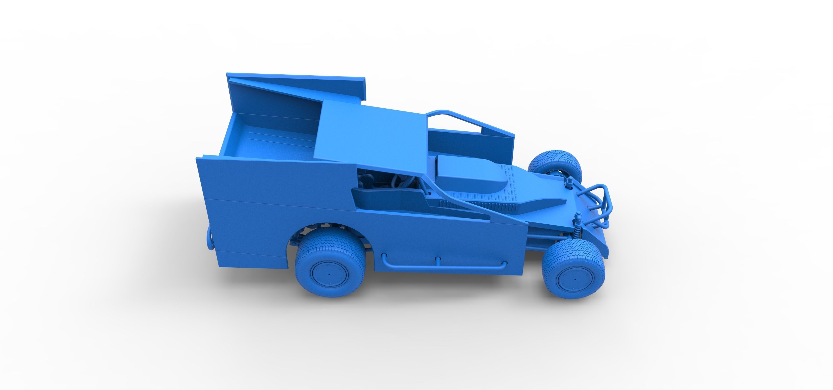 Northeast Outlaw Dirt Modified stock car Scale 1 to 25 3D print model_50