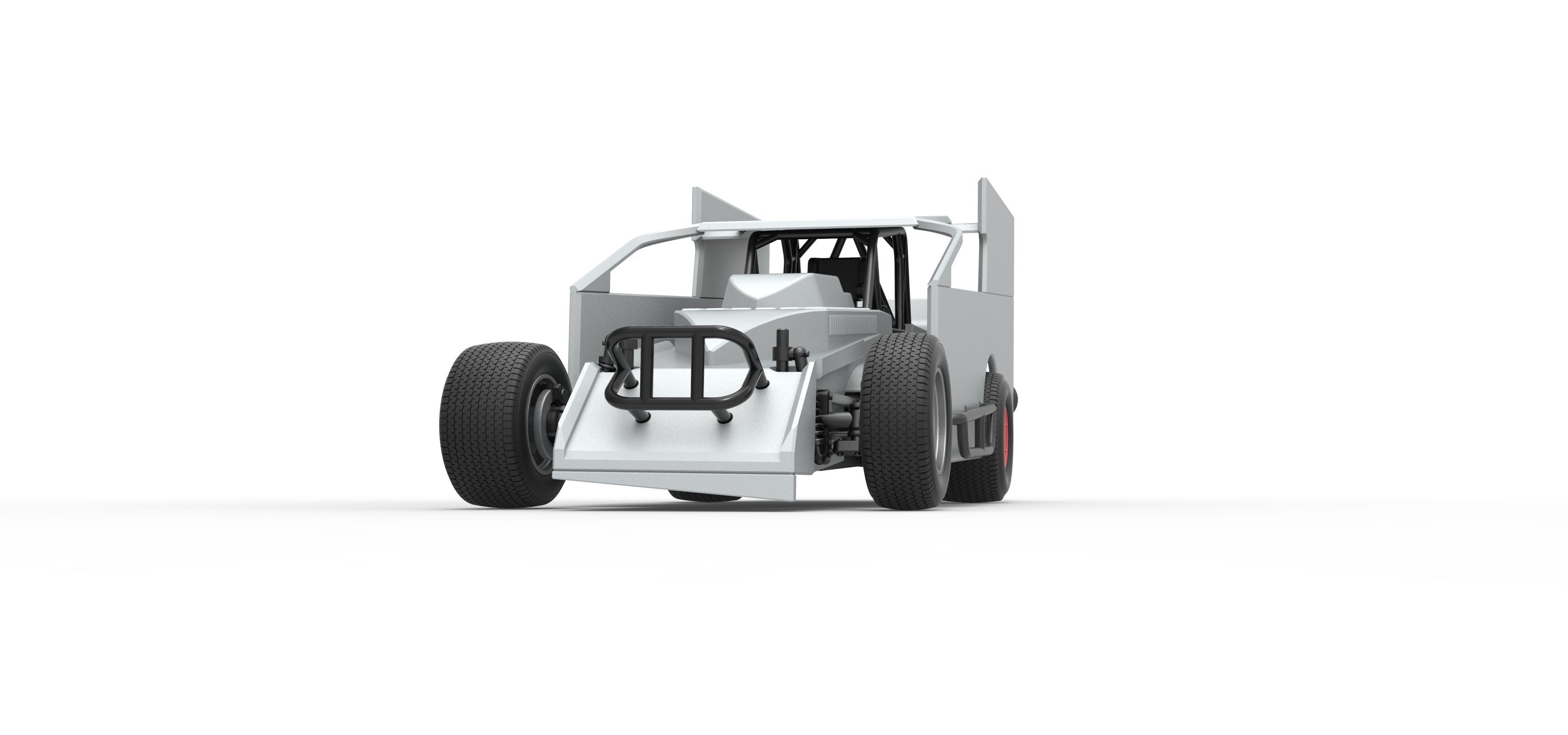 Northeast Outlaw Dirt Modified stock car Scale 1 to 25 3D print model_2