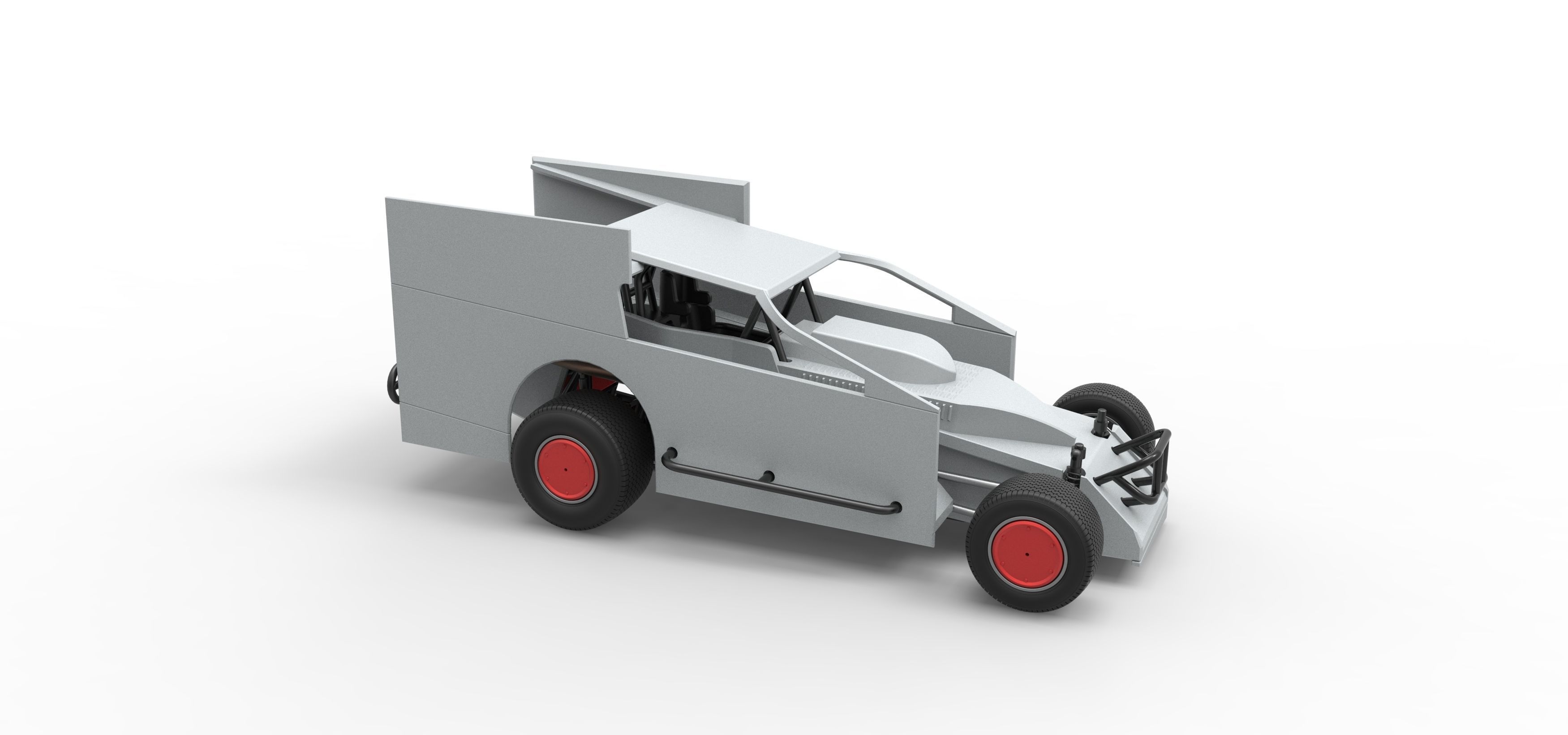 Northeast Outlaw Dirt Modified stock car Scale 1 to 25 3D print model_24