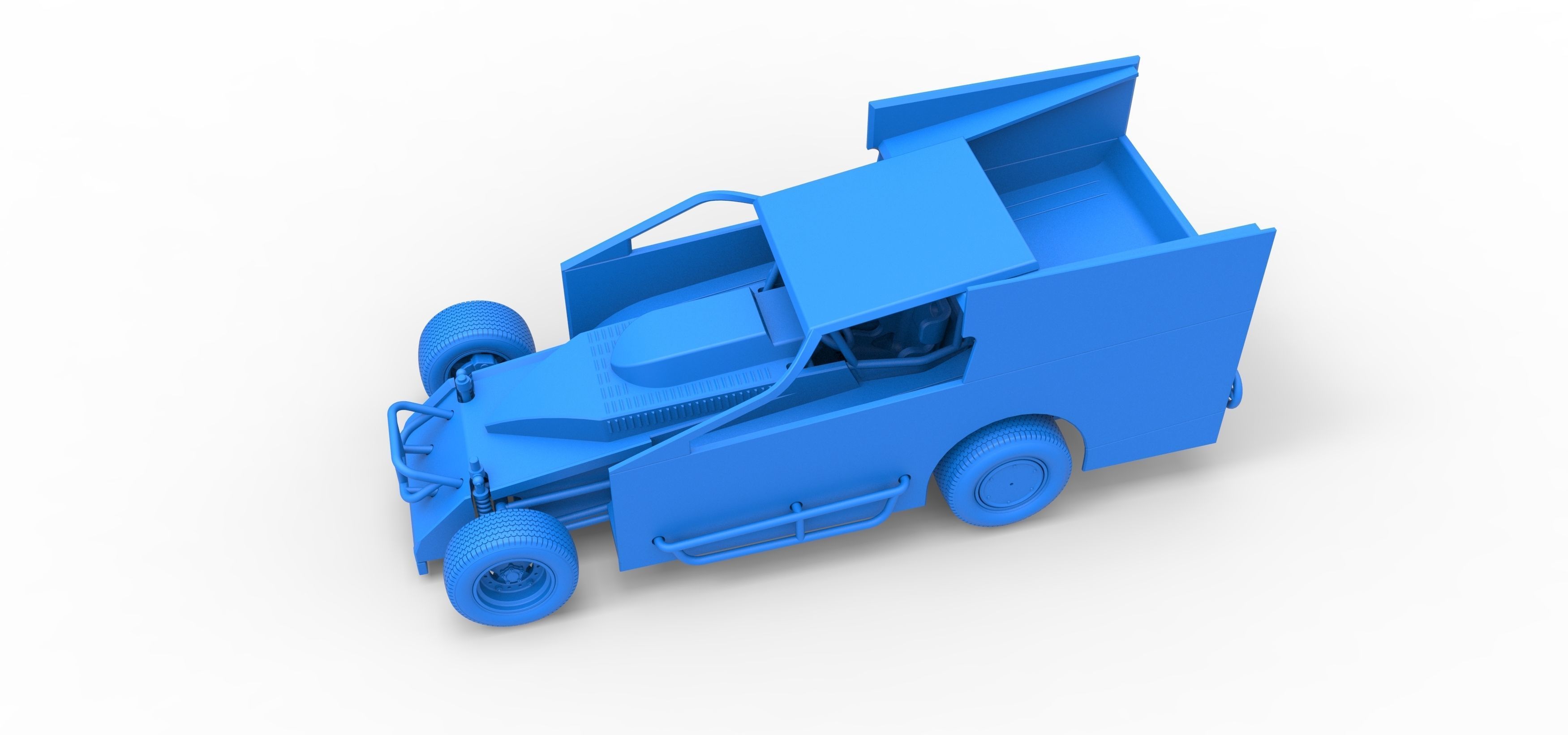 Northeast Outlaw Dirt Modified stock car Scale 1 to 25 3D print model_35