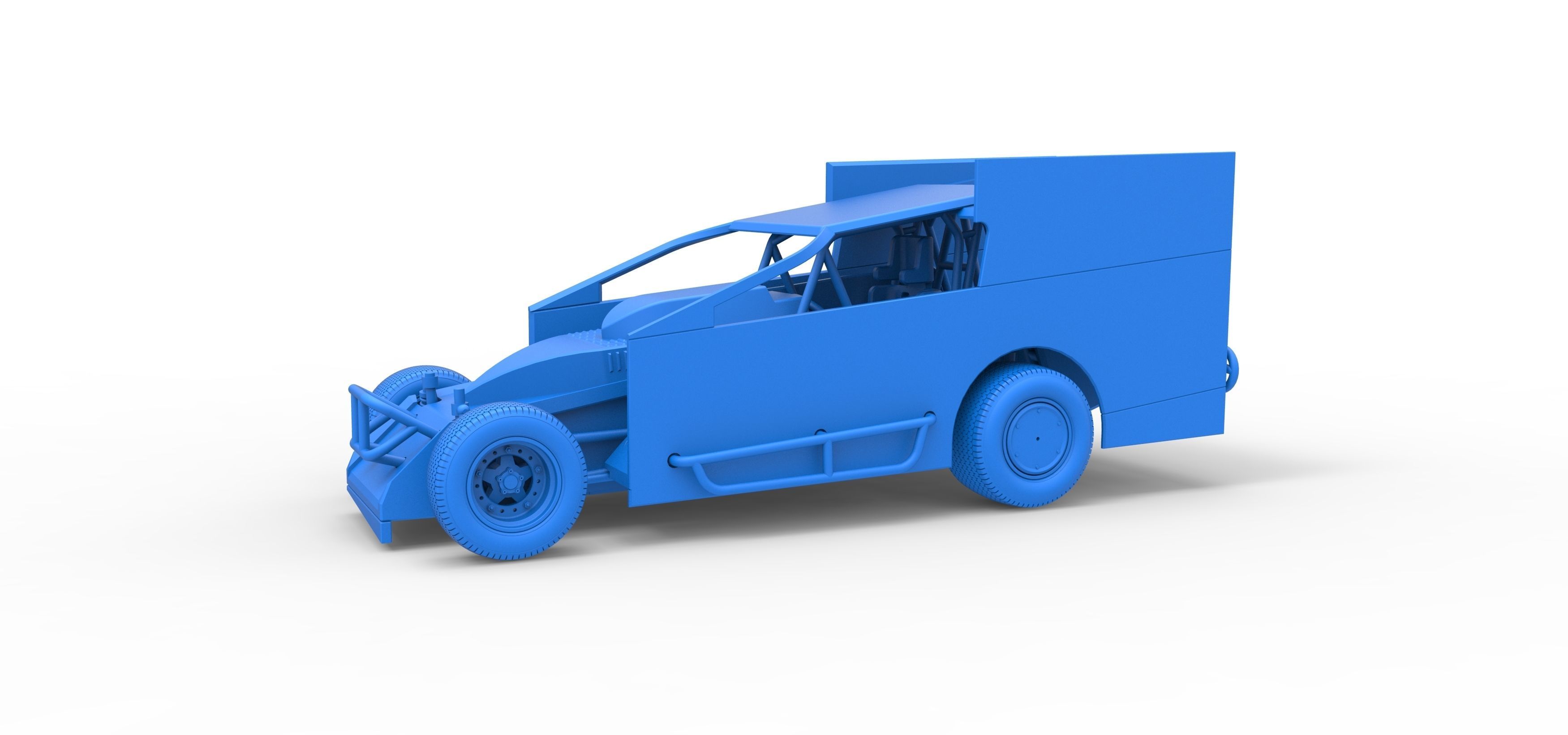 Northeast Outlaw Dirt Modified stock car Scale 1 to 25 3D print model_32