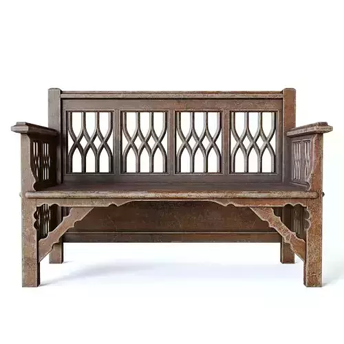 Medieval Bench 3D model