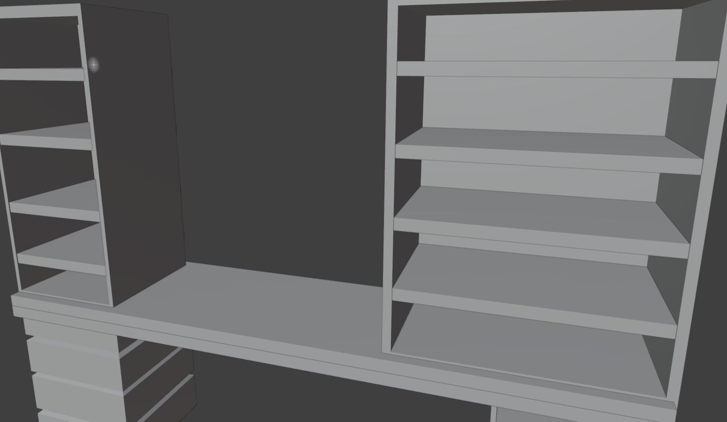 wardrobe Free 3D model_2