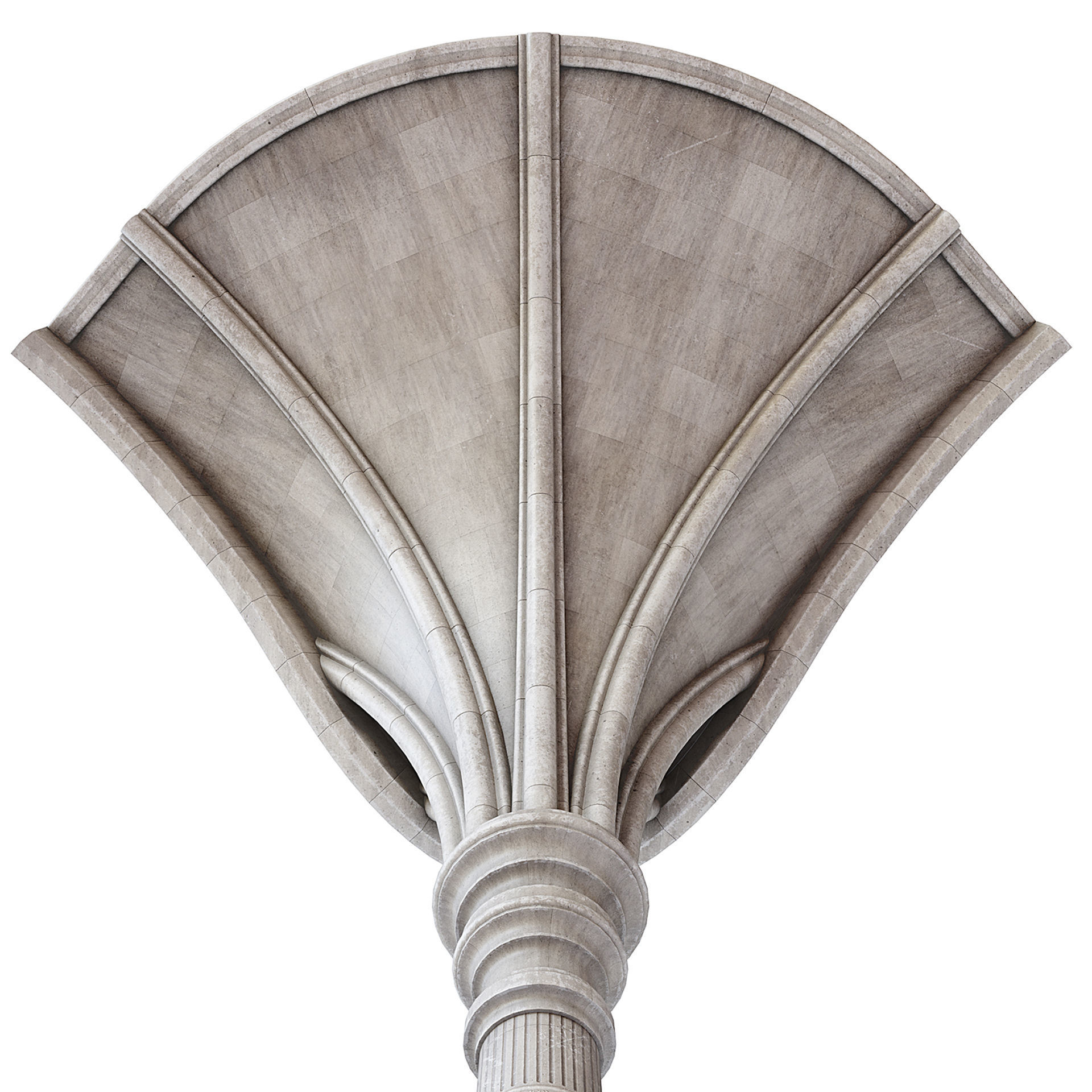 Throme Room Pillar Ceiling Corner 3D model_3