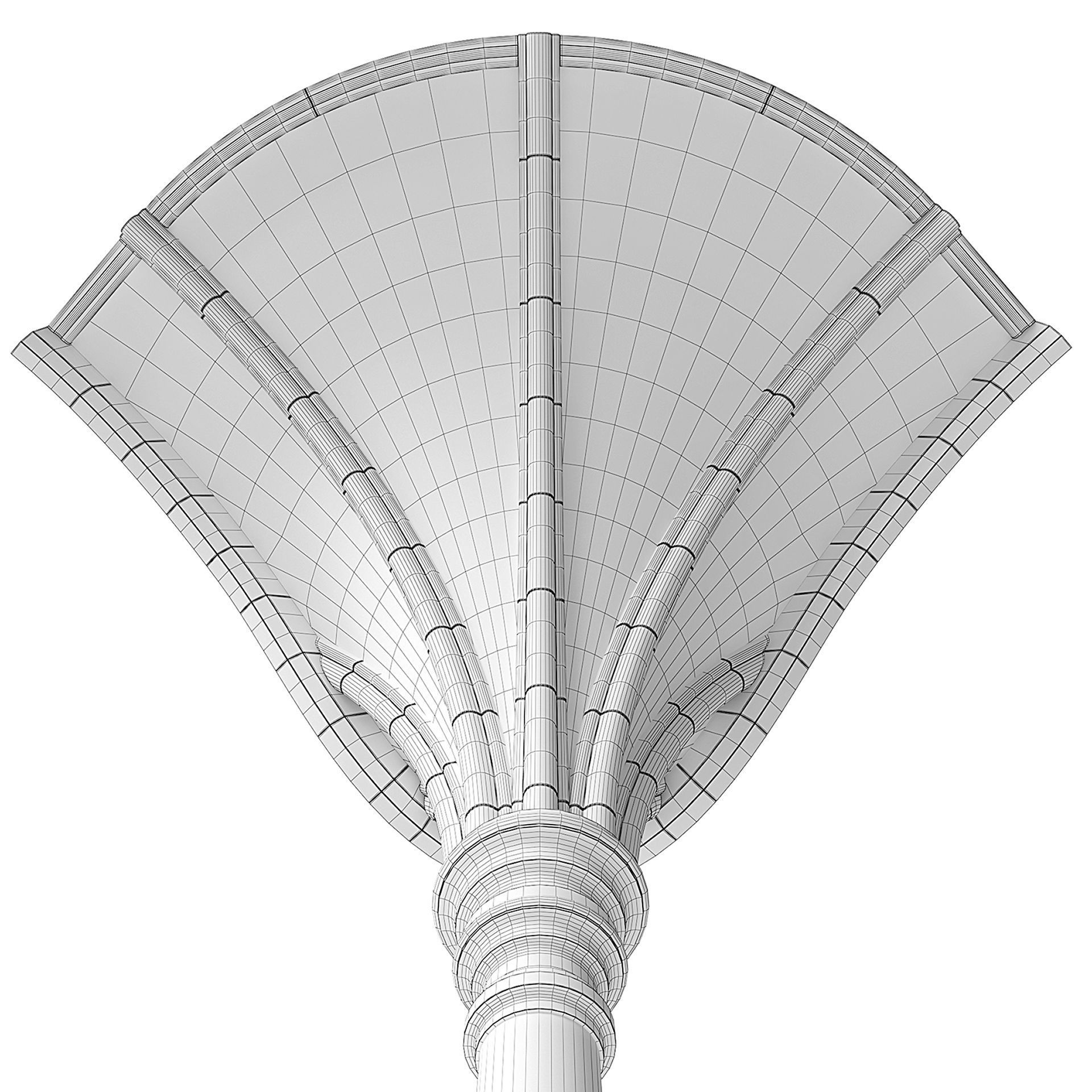 Throme Room Pillar Ceiling Corner 3D model_2