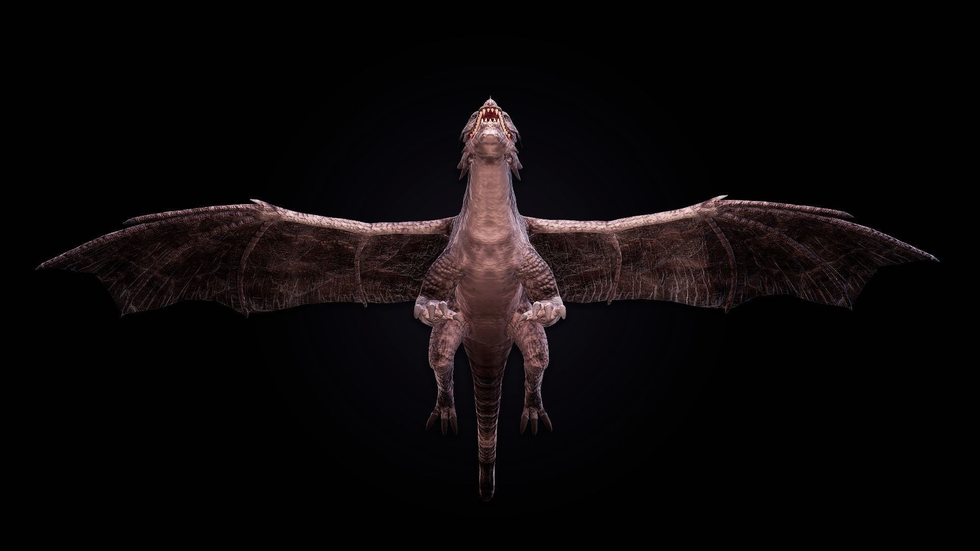 Medieval Dragon Low-poly 3D model_4