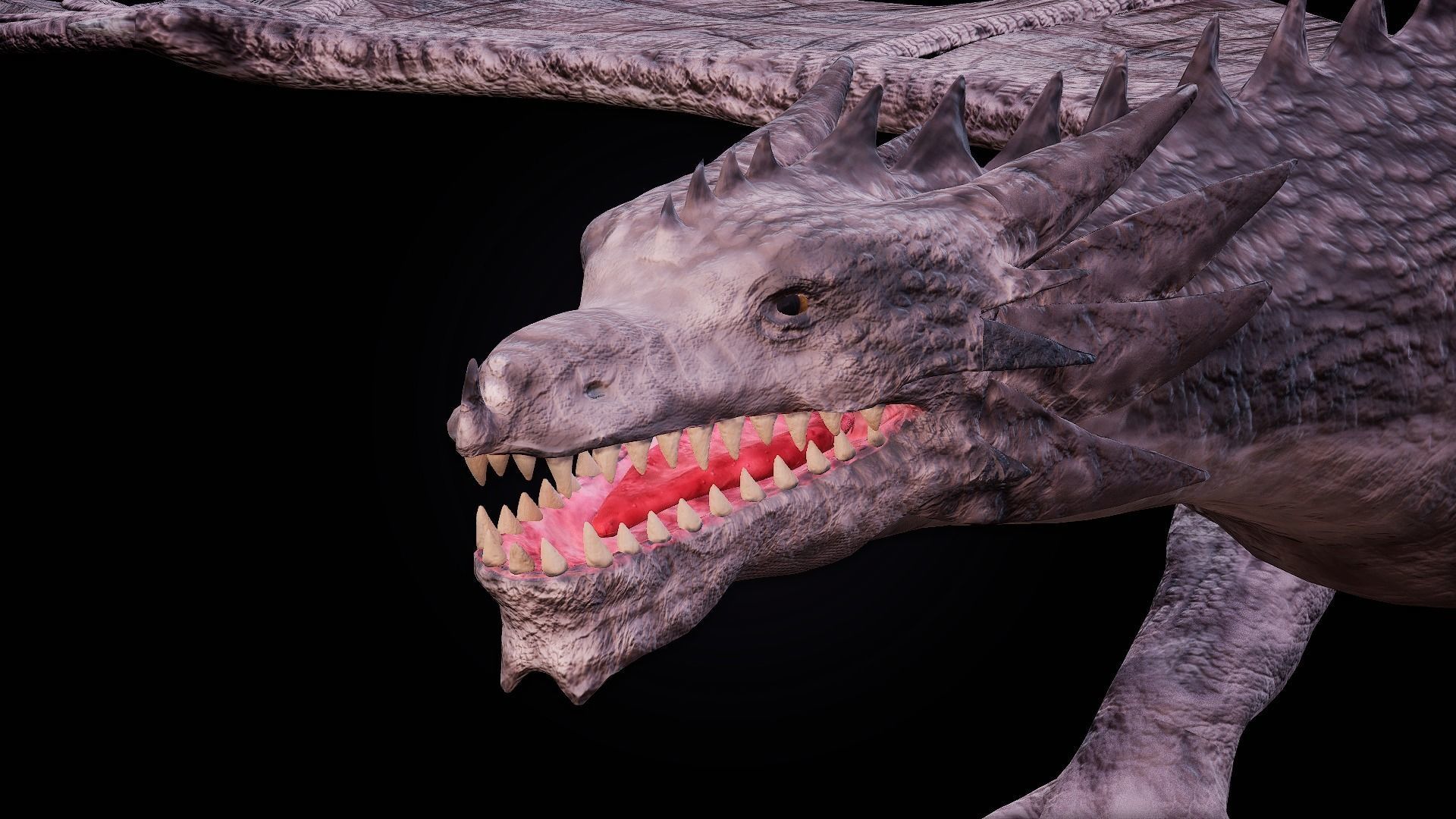 Medieval Dragon Low-poly 3D model_6
