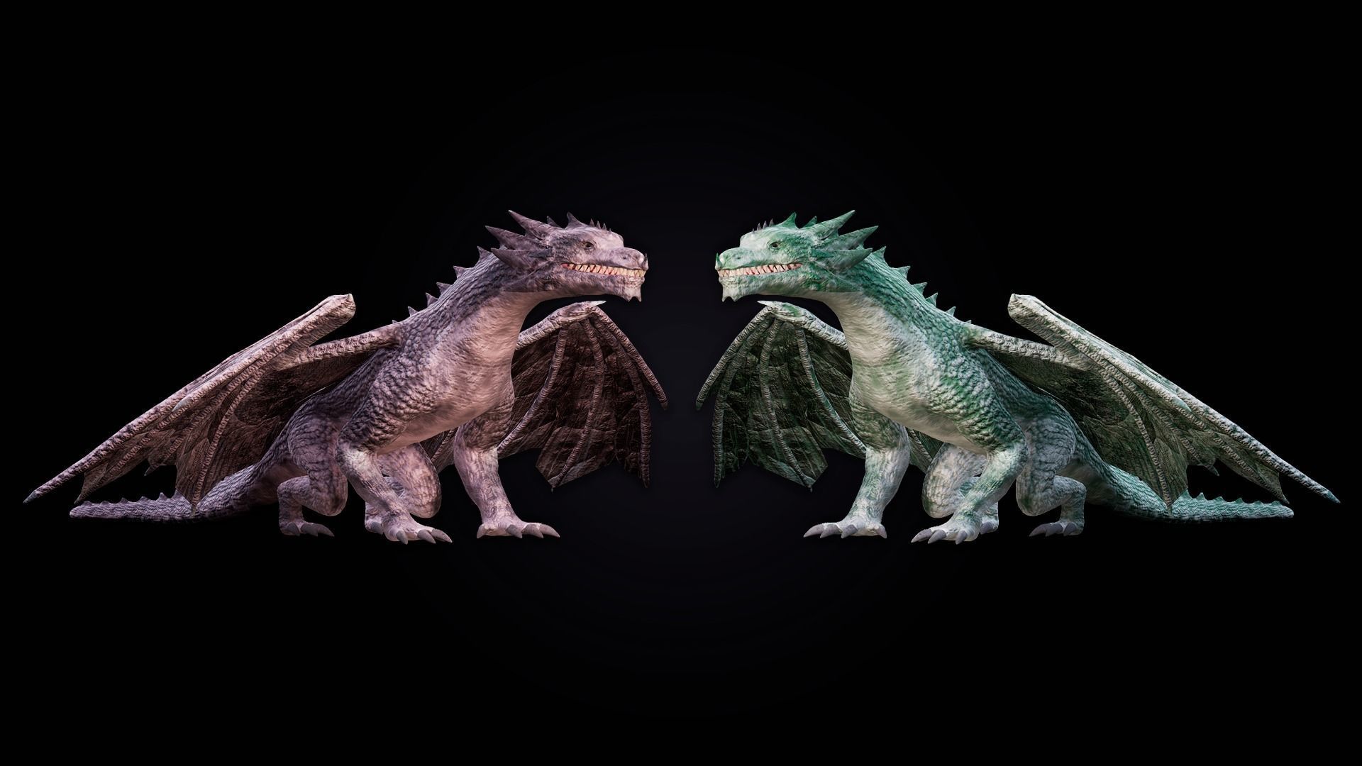 Medieval Dragon Low-poly 3D model_2