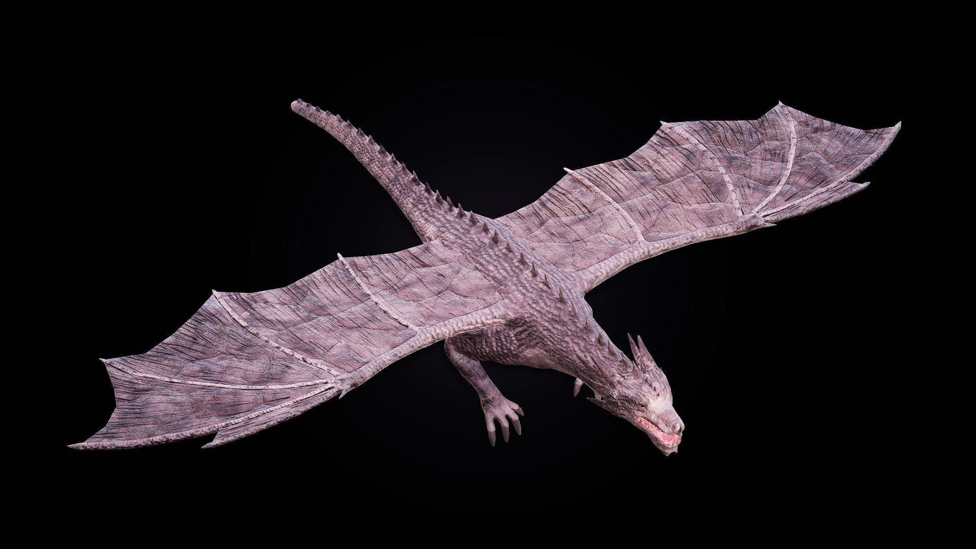 Medieval Dragon Low-poly 3D model_3