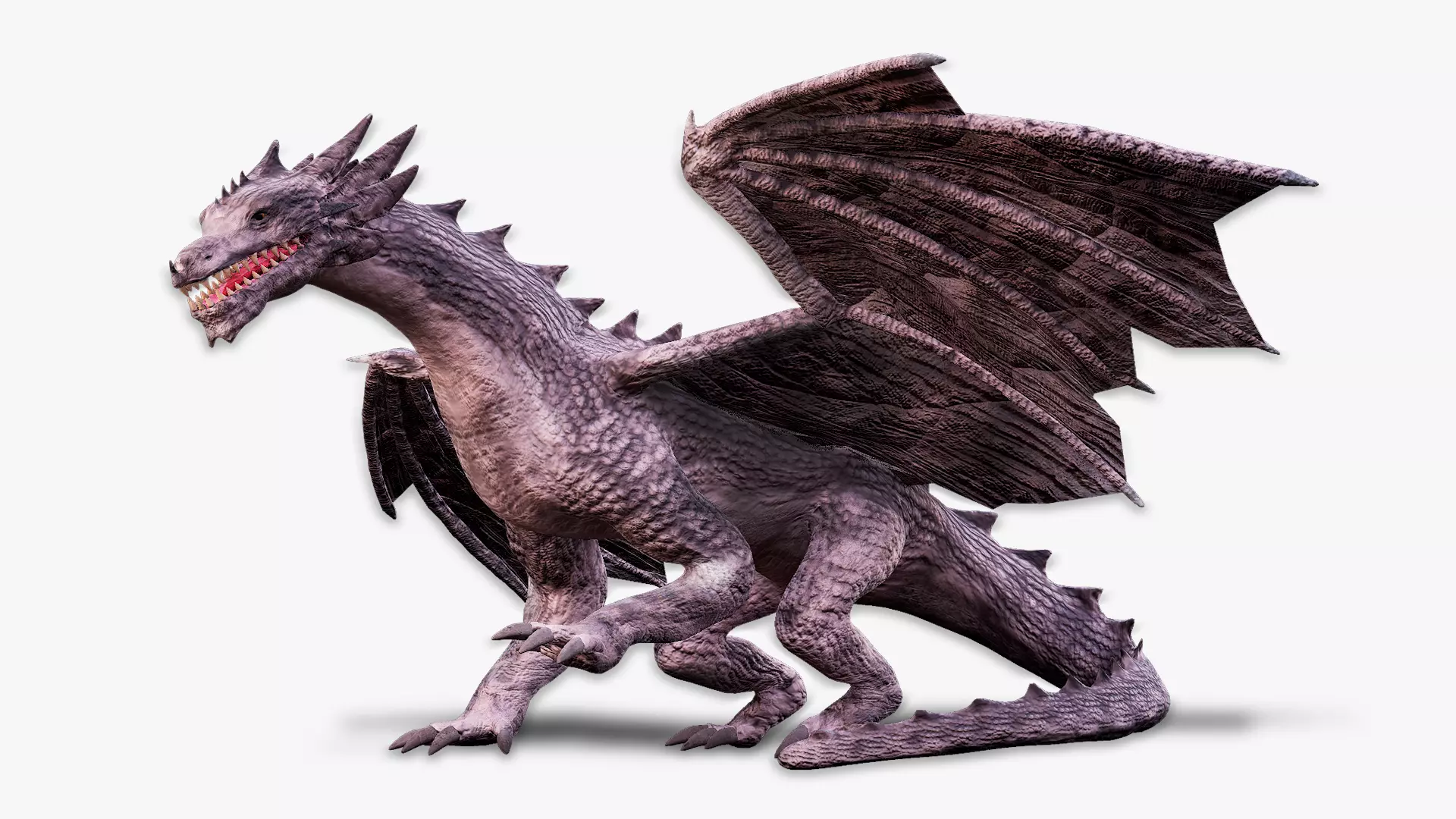 Medieval Dragon Low-poly 3D model_0