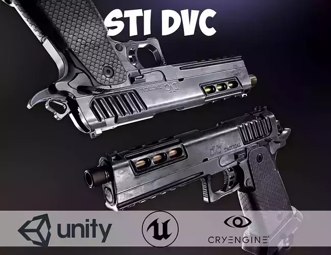 STI DVC Hand Gun Low-Poly 3D model