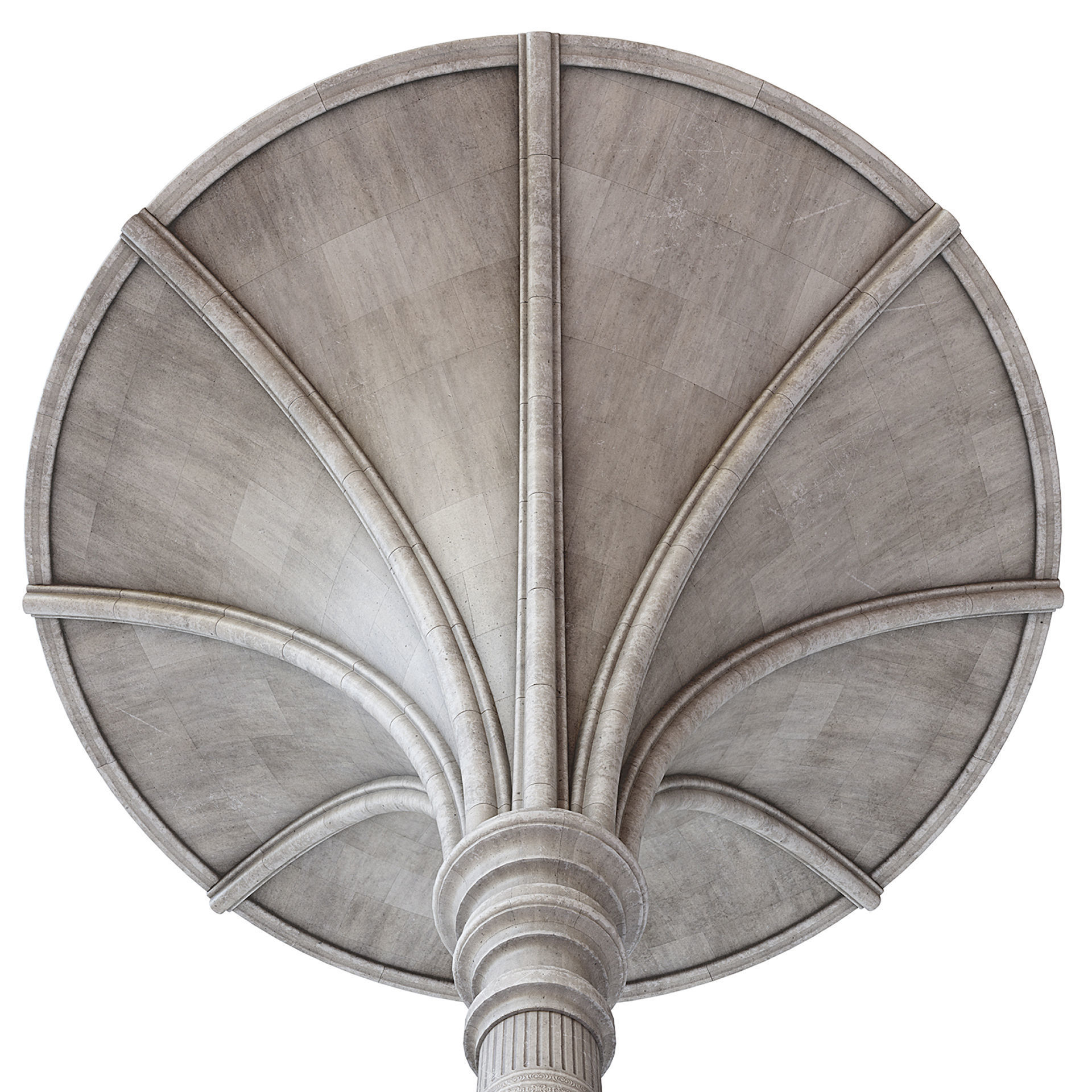 Throme Room Pillar Ceiling Middle 3D model_3