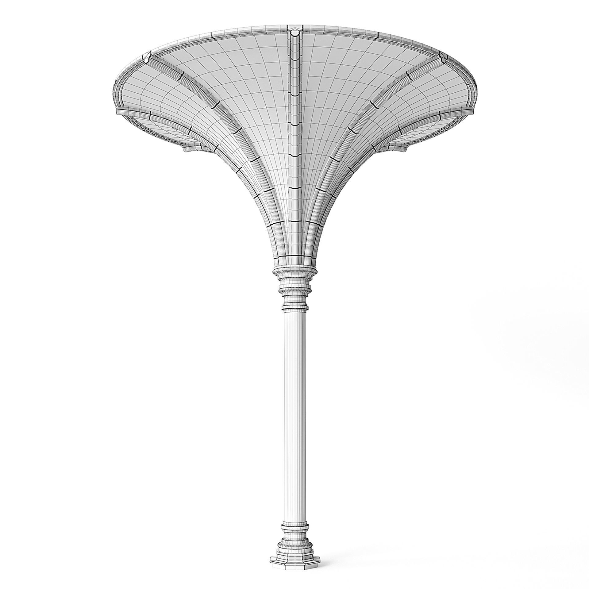 Throme Room Pillar Ceiling Middle 3D model_1