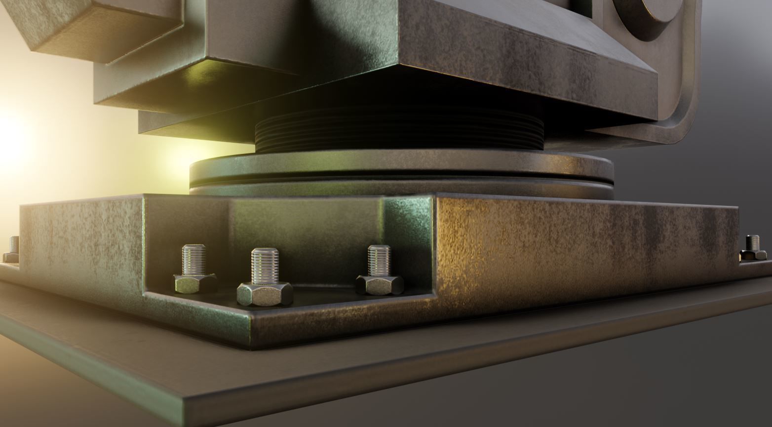 Rigged Industrial Robot Arm Alu Orange and Rusty Version 3D Model Collection_63