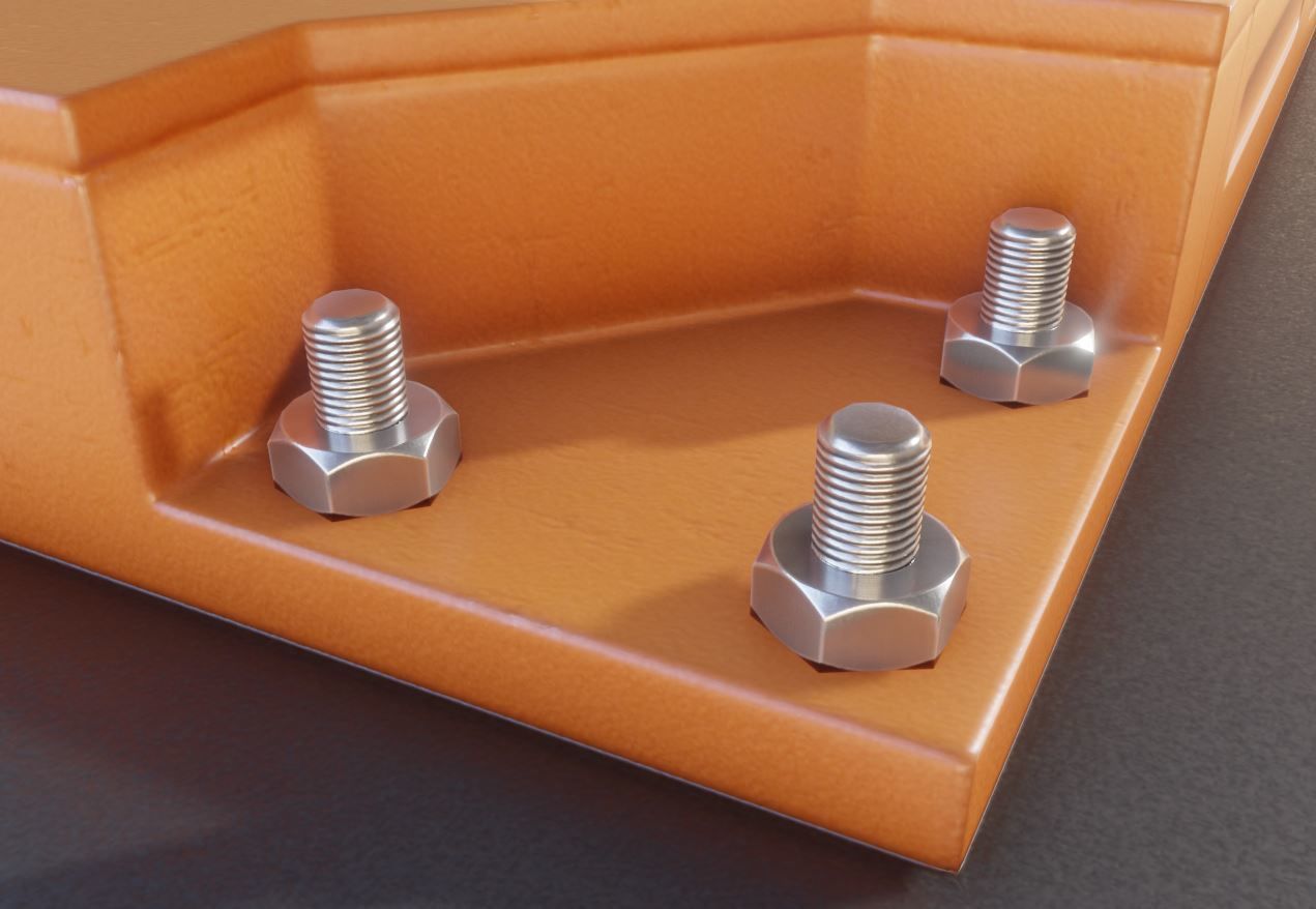 Rigged Industrial Robot Arm Alu Orange and Rusty Version 3D Model Collection_25