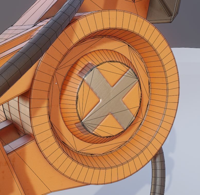 Rigged Industrial Robot Arm Alu Orange and Rusty Version 3D Model Collection_28